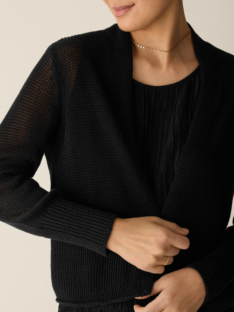 Organic Linen Cotton Cropped Cardigan 5