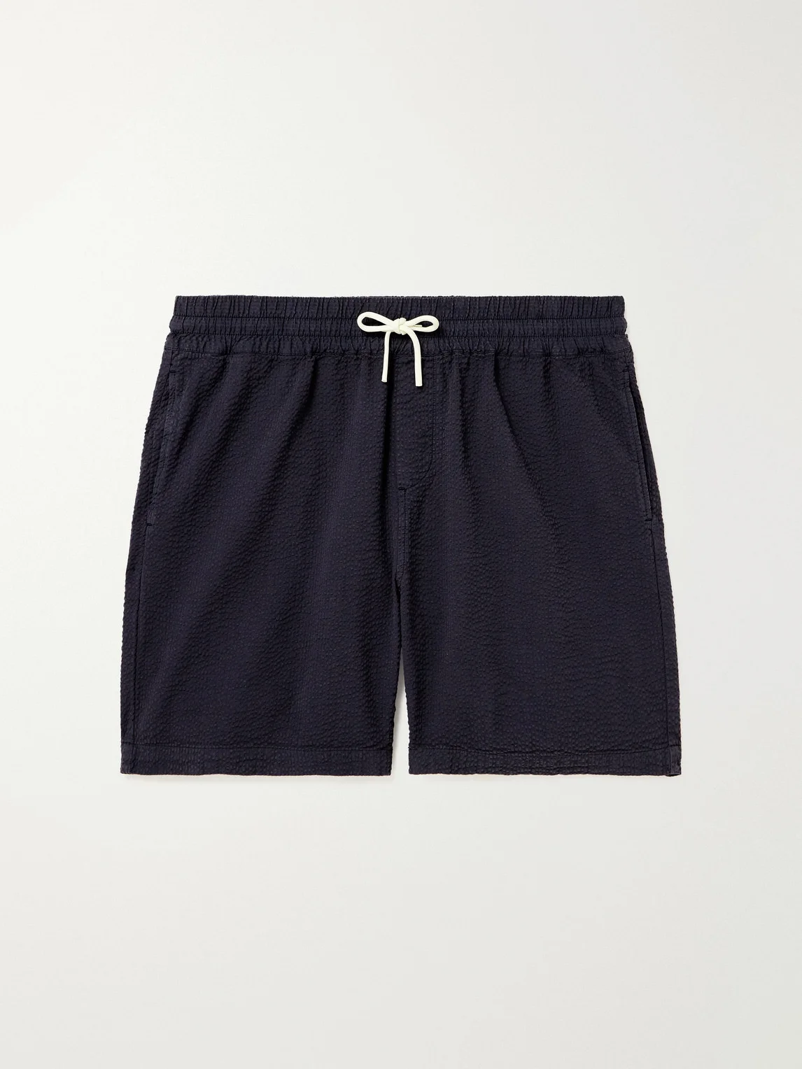 Atlantico Straight-Leg Cotton-Seersucker Drawstring Shorts - 1