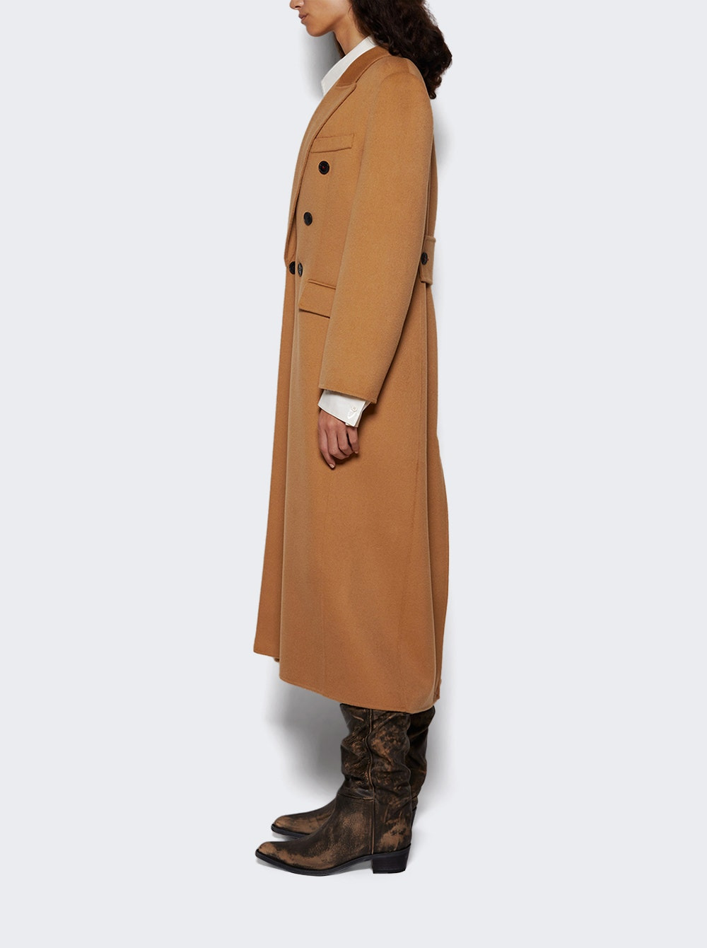 Double Faced Overcoat Camel - 3
