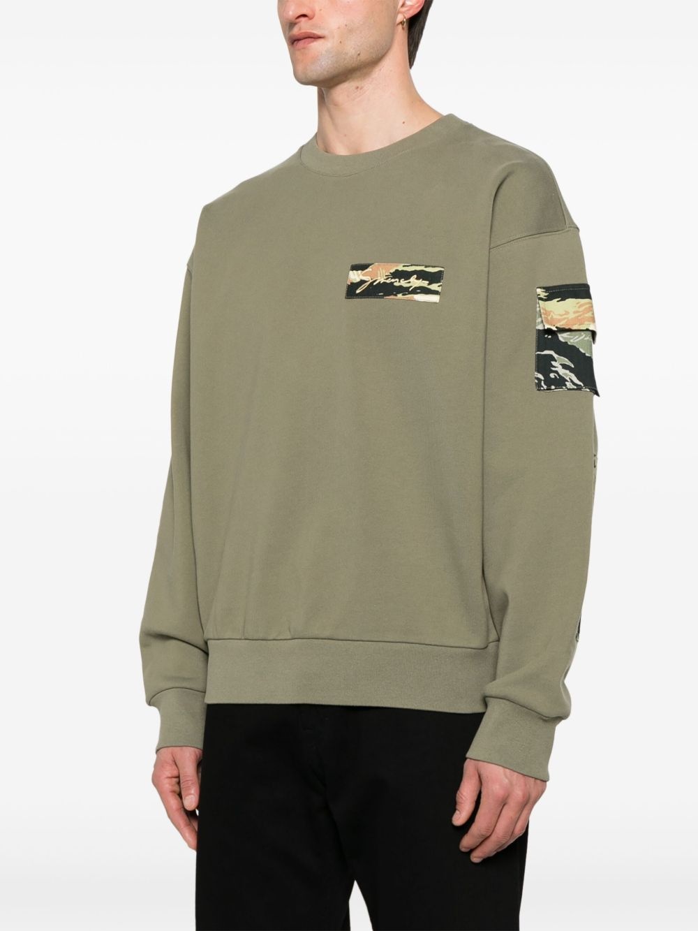 camo-patches sweatshirt - 3