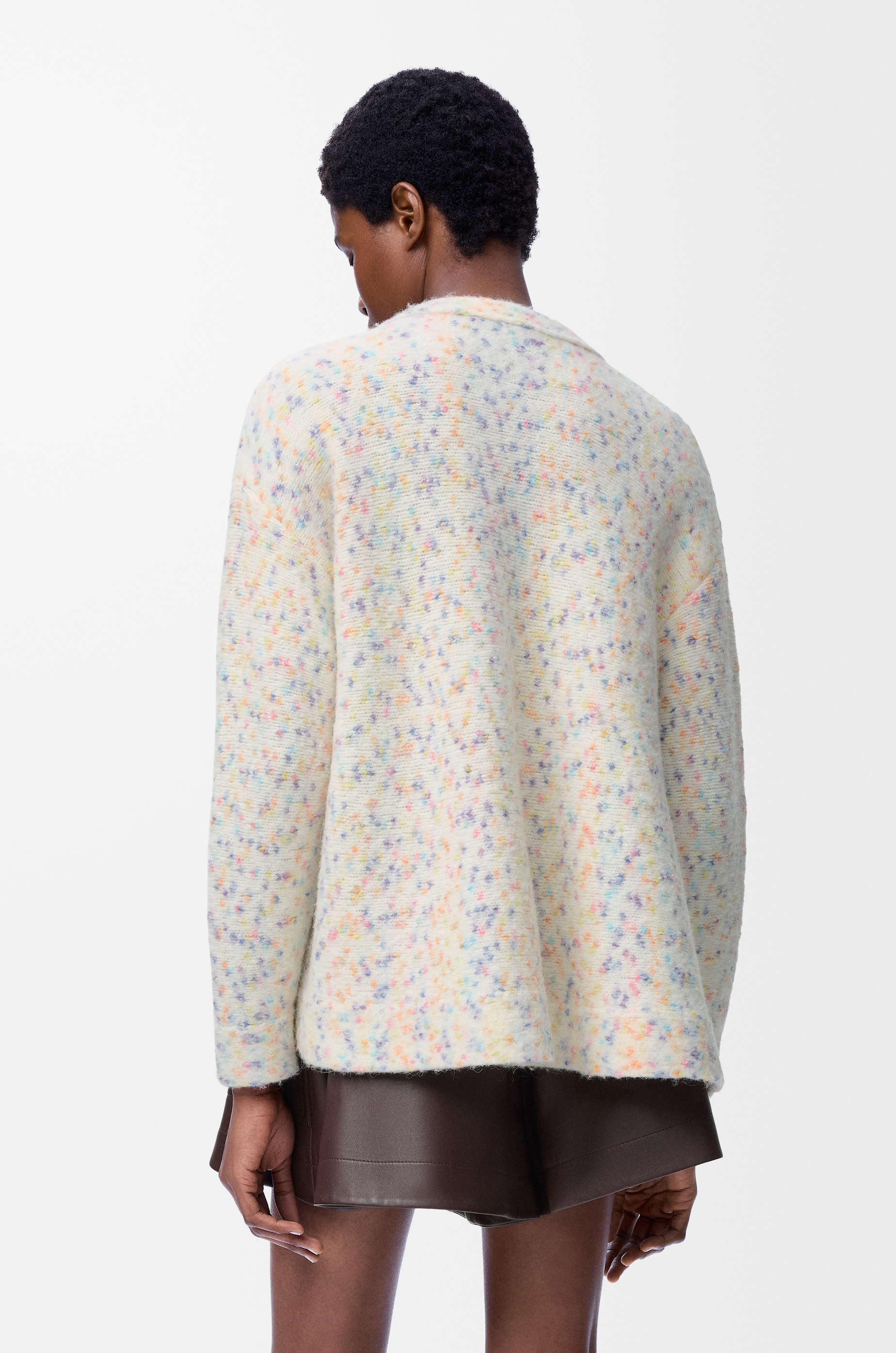 Trapeze cardigan in wool and alpaca blend - 4