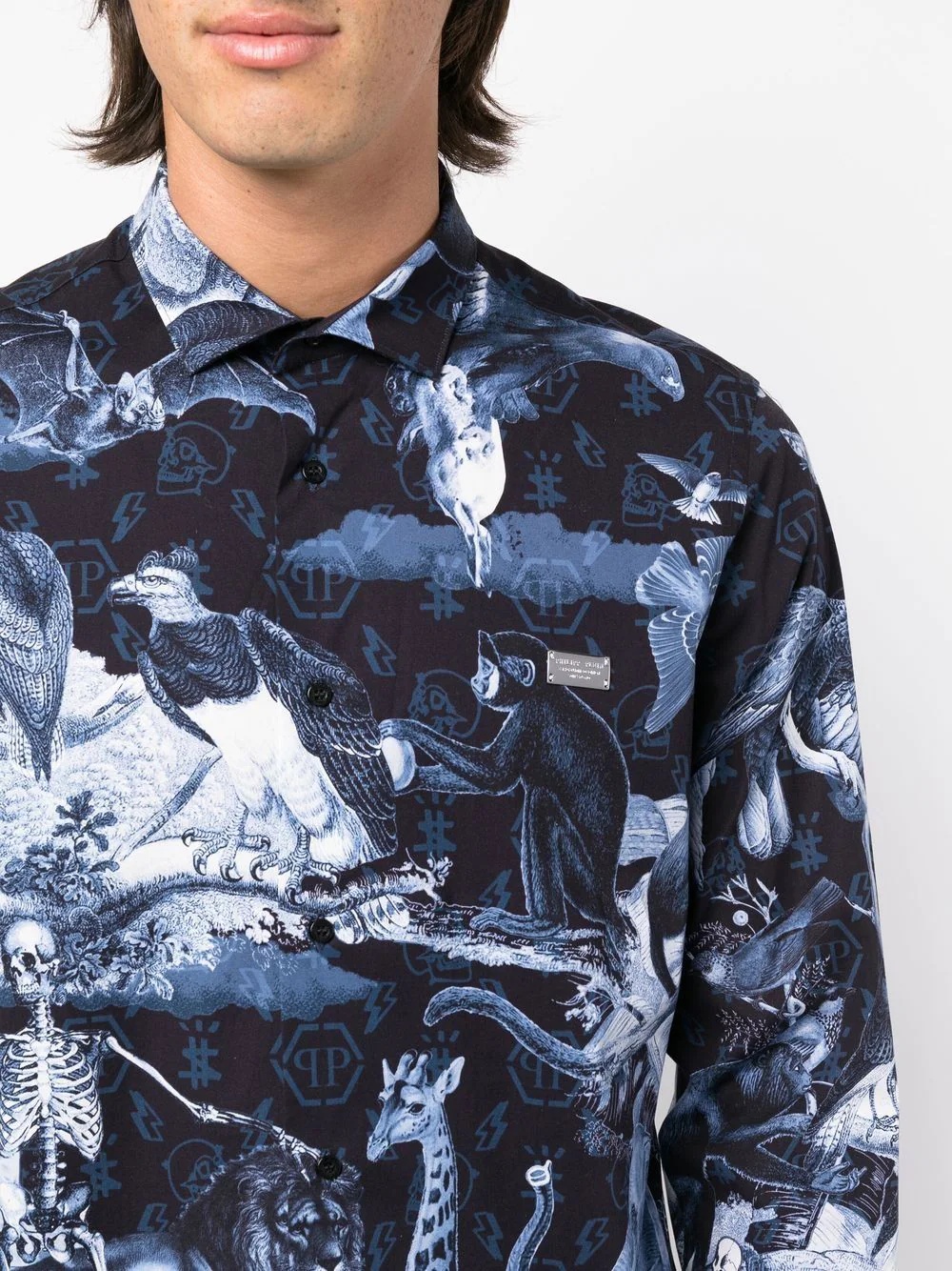 graphic-print long-sleeve shirt - 5