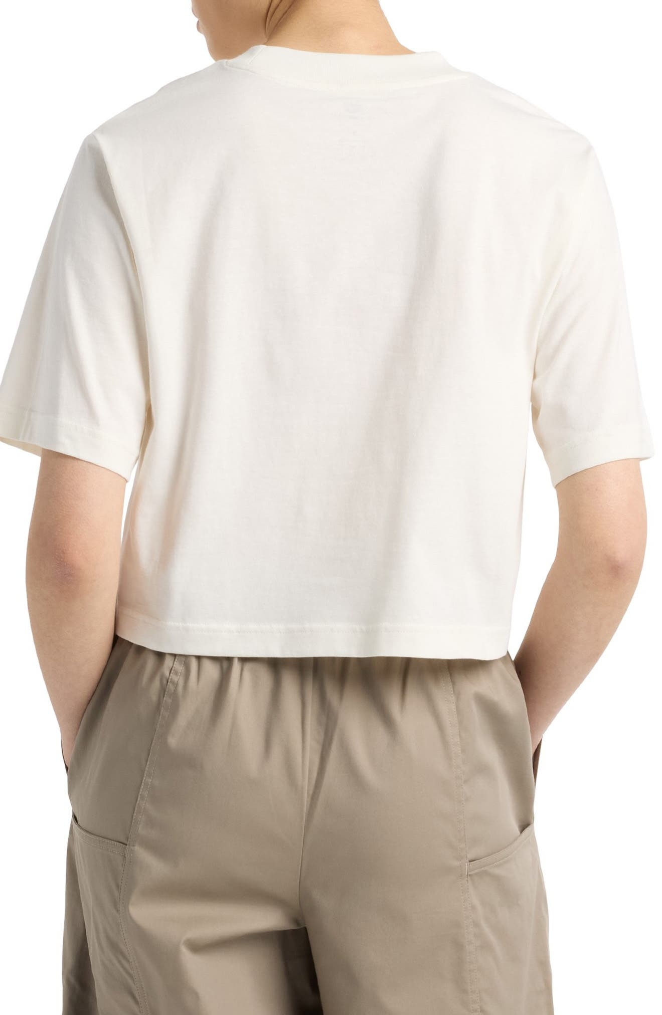 New Balance Heritage Relaxed Crop Logo Graphic T-Shirt in Sea Salt at Nordstrom - 2