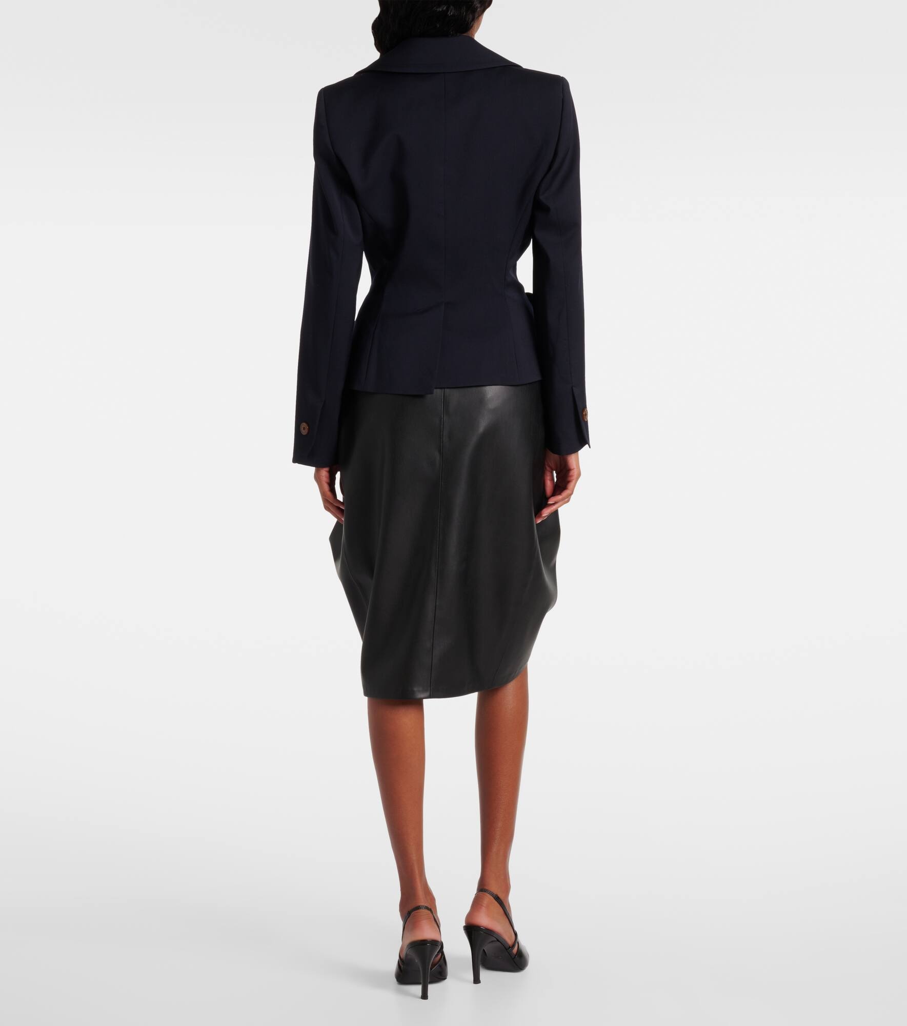 Draped wool jacket - 3