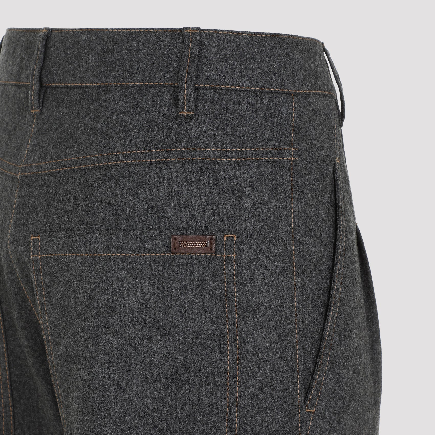 Brunello Cucinelli Cropped Flannel Pants Women - 3