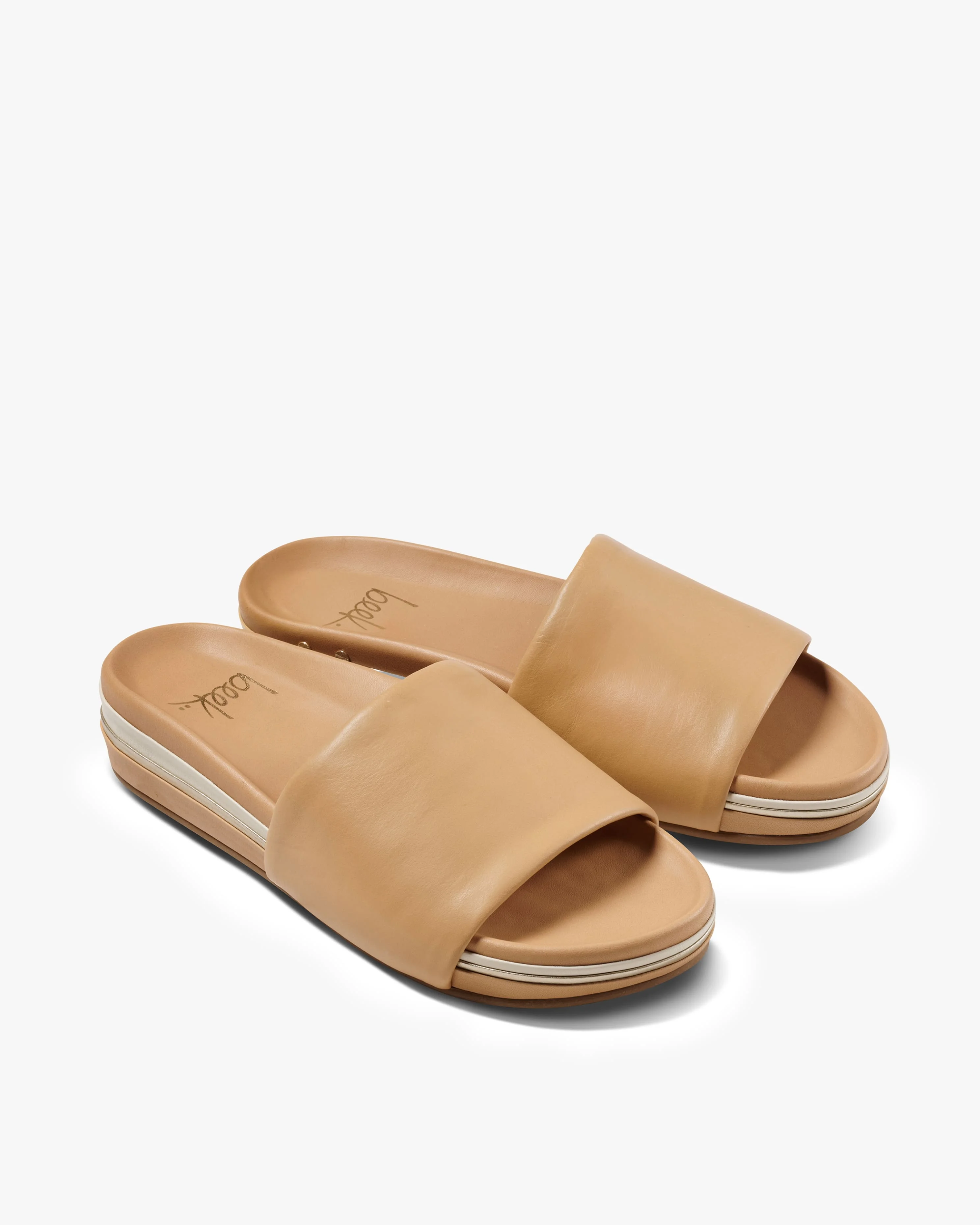 Pelican Stripe Leather Platform Sandal - 1