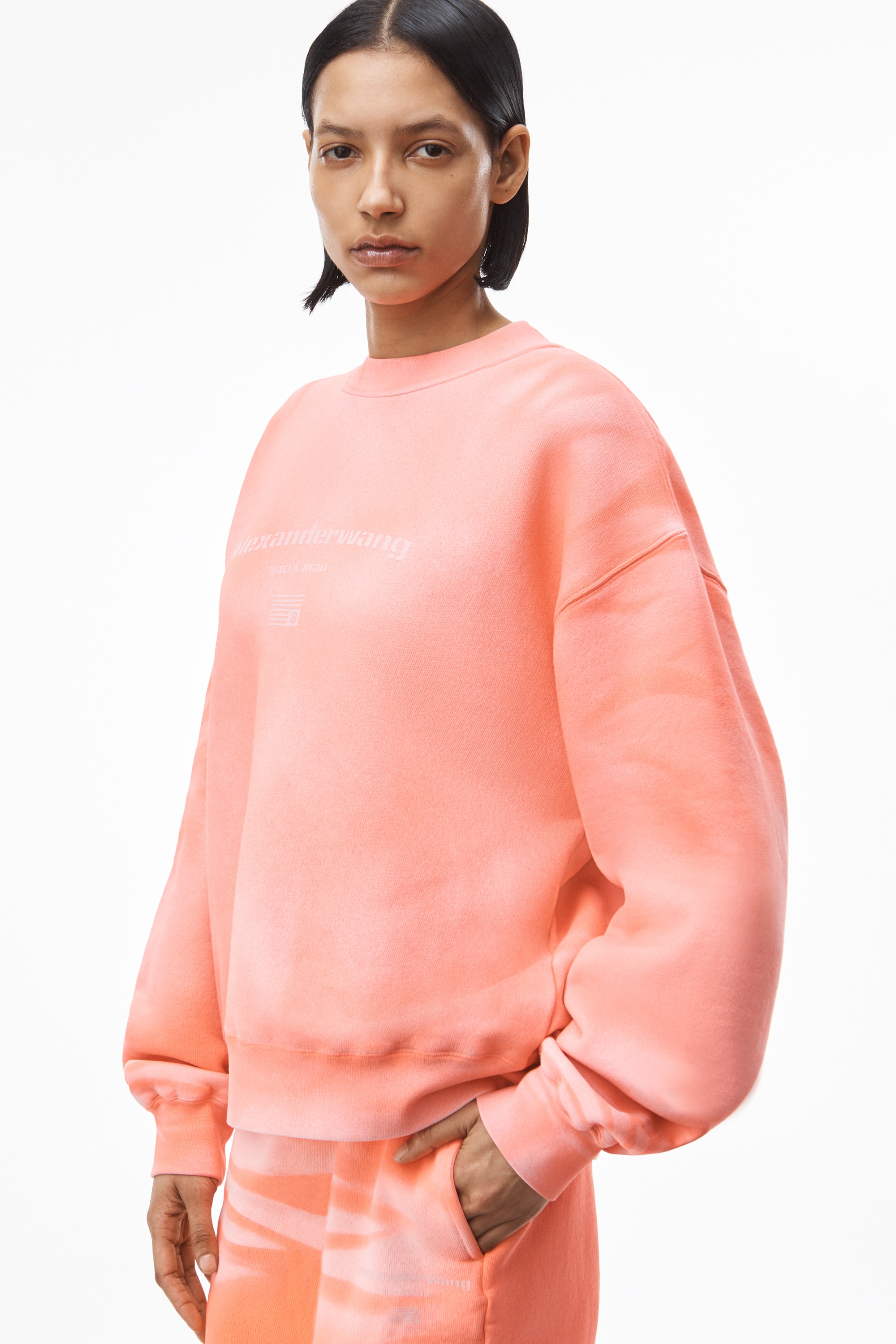 GARMENT DYED SWEATSHIRT IN TERRY - 3