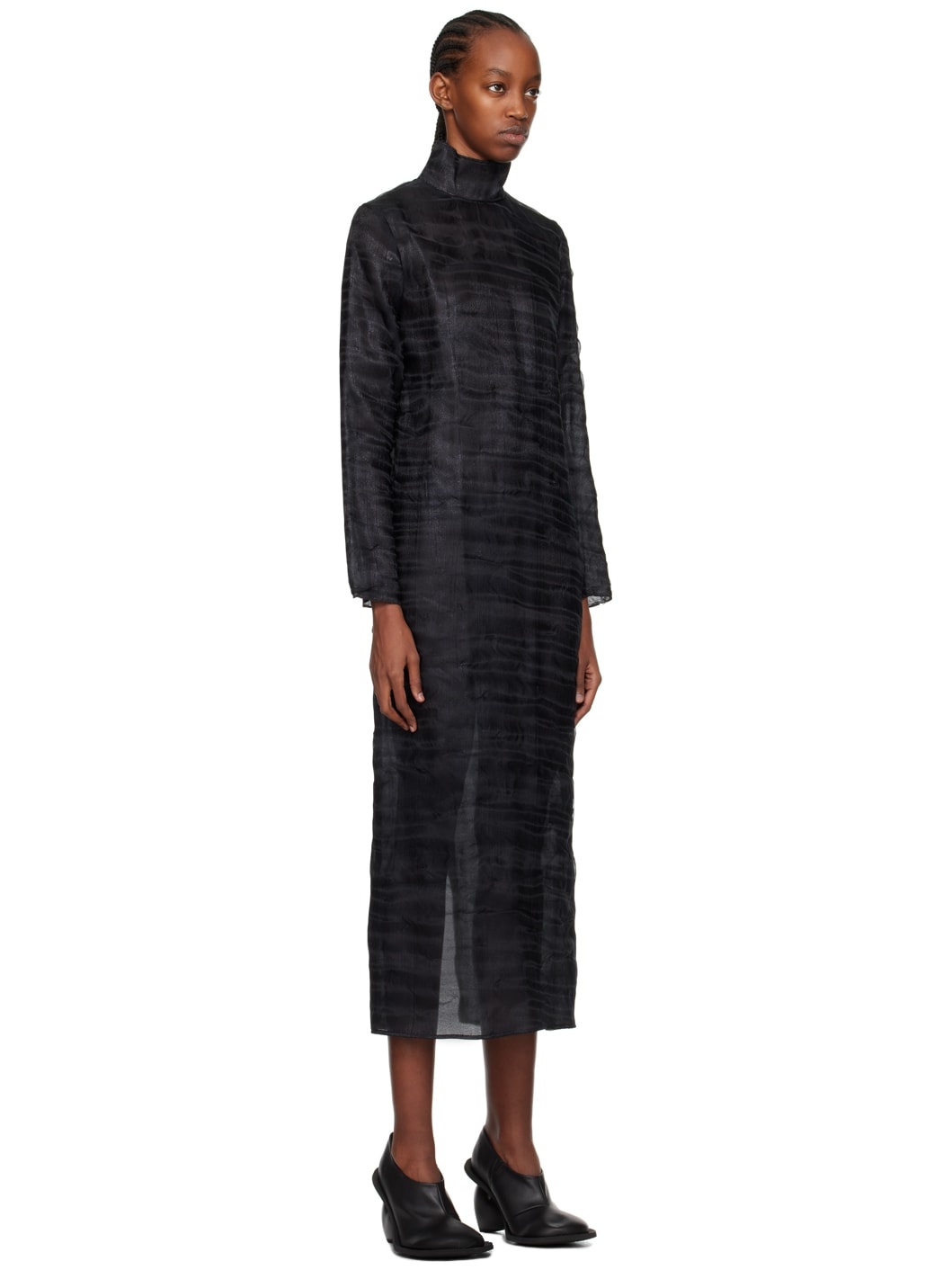 Black Sheer Maxi Dress - 2