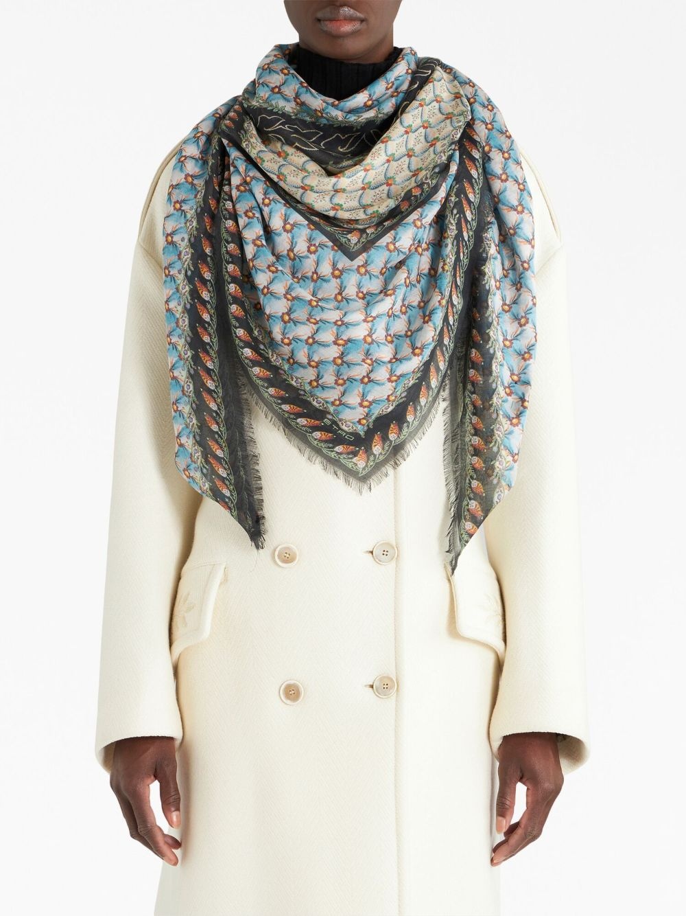 abstract-print scarf - 3
