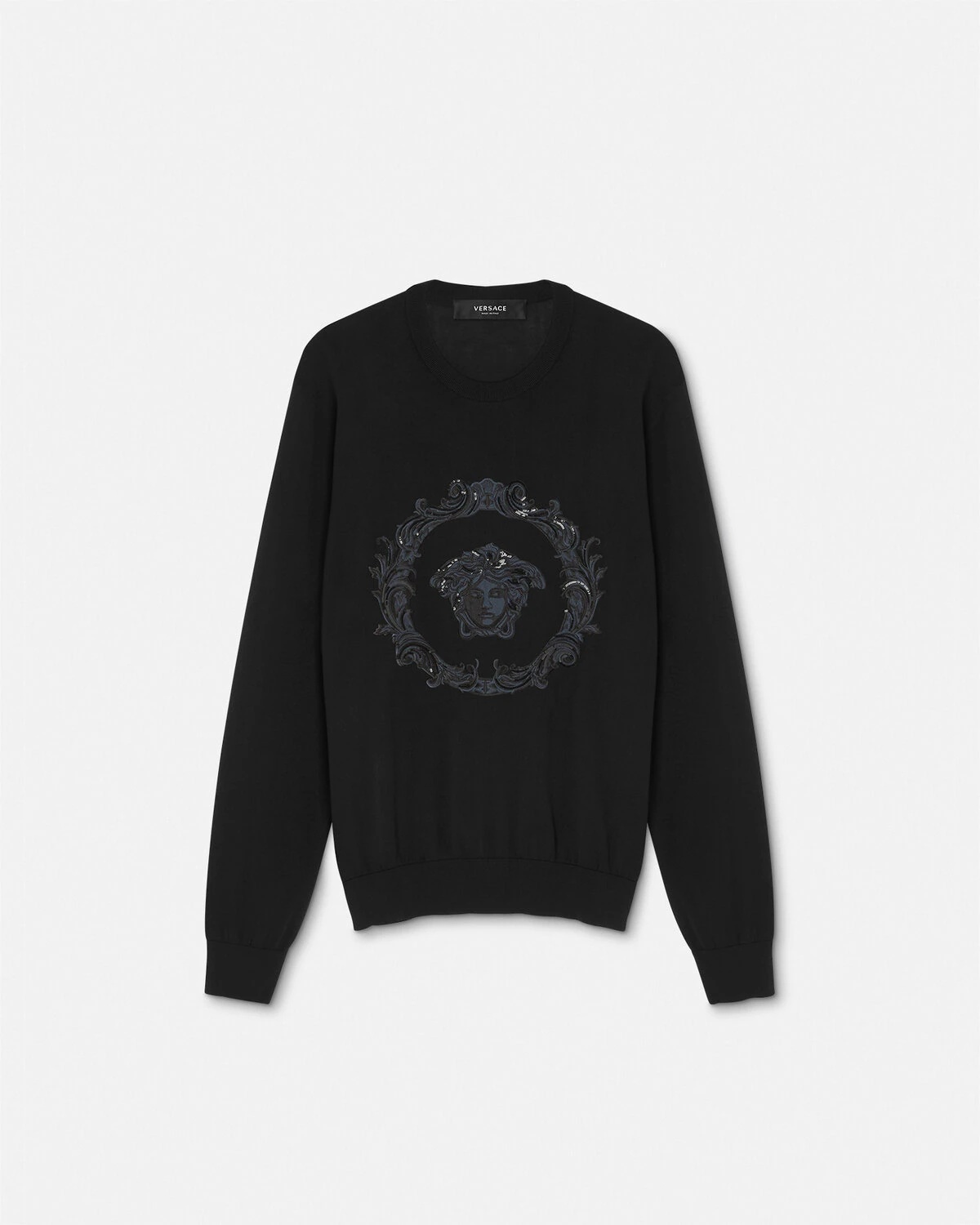 Embroidered Medusa Cartouche Jumper - 1