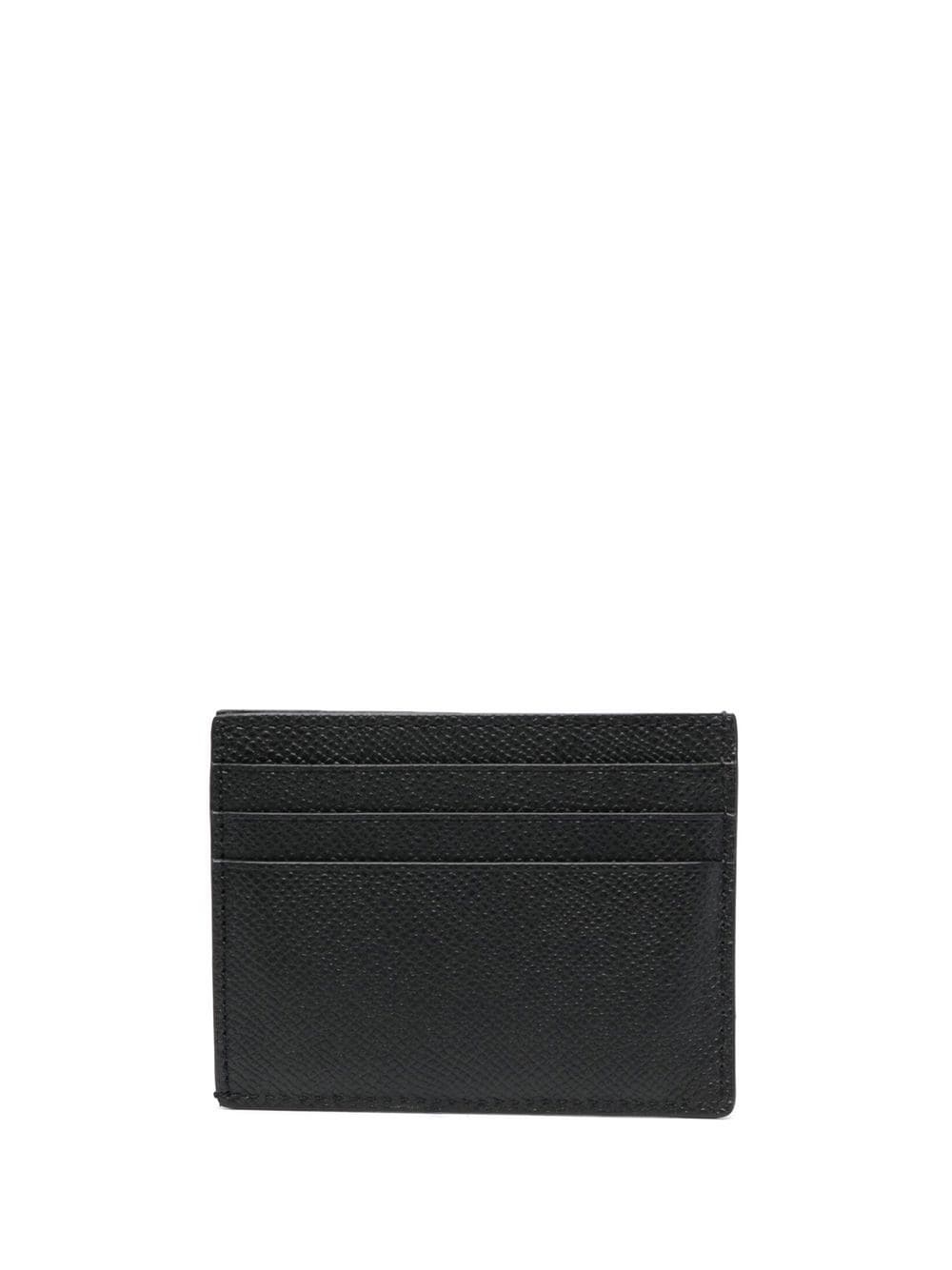 logo-plaque leather cardholder - 2