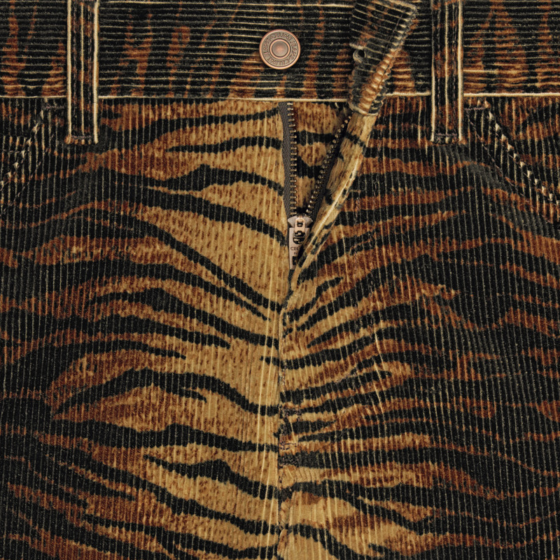 dylan flared jeans in tiger-print corduroy 4