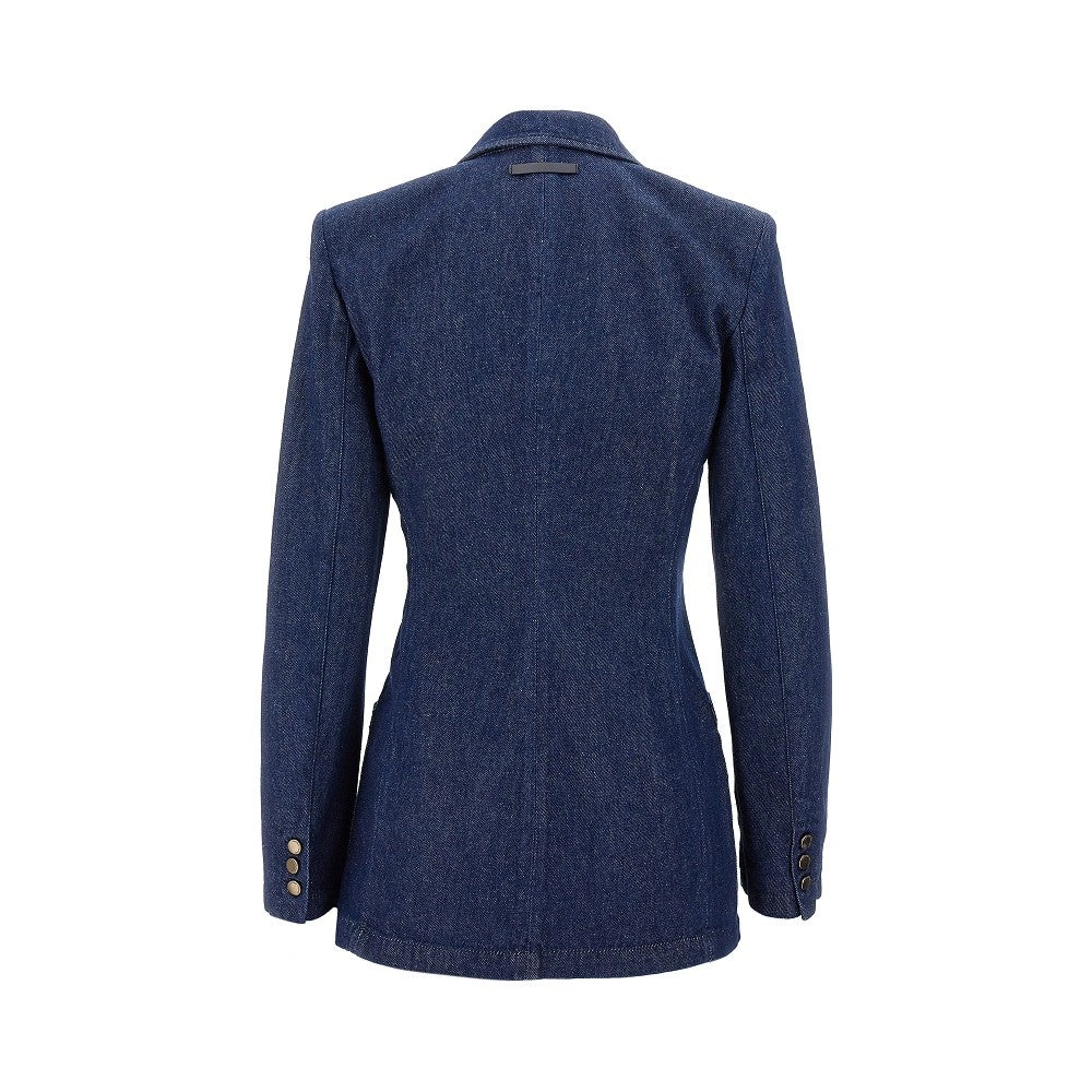 EMPORIO ARMANI デニムレザージャケット 古着 ~80年代 EMPORIO ARMANI デニムブルゾン イタリア製 メンズ