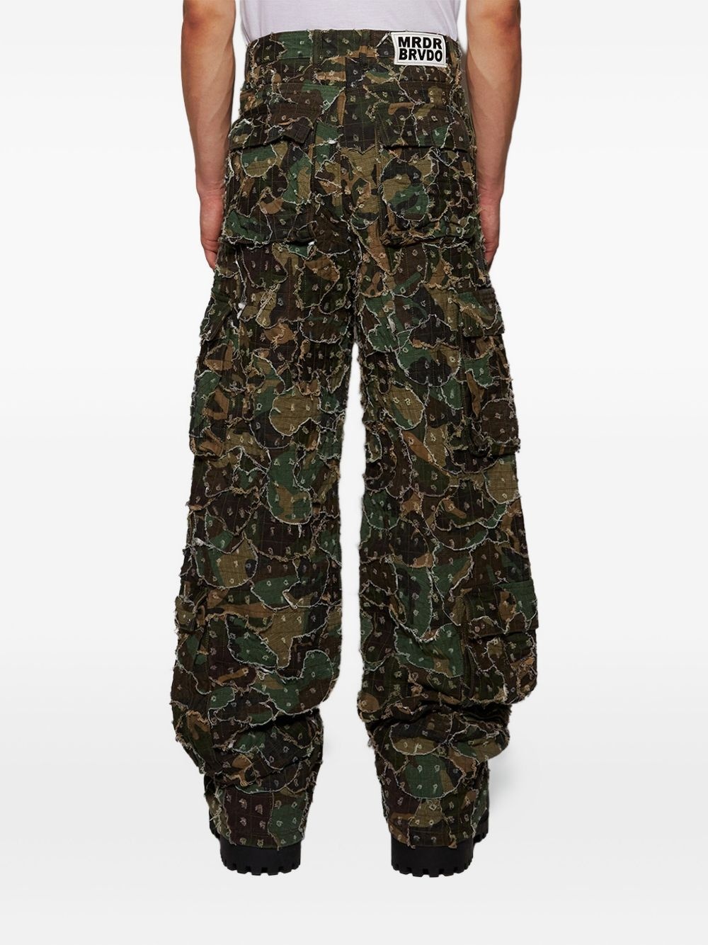 micro-distressed cargo pants - 5
