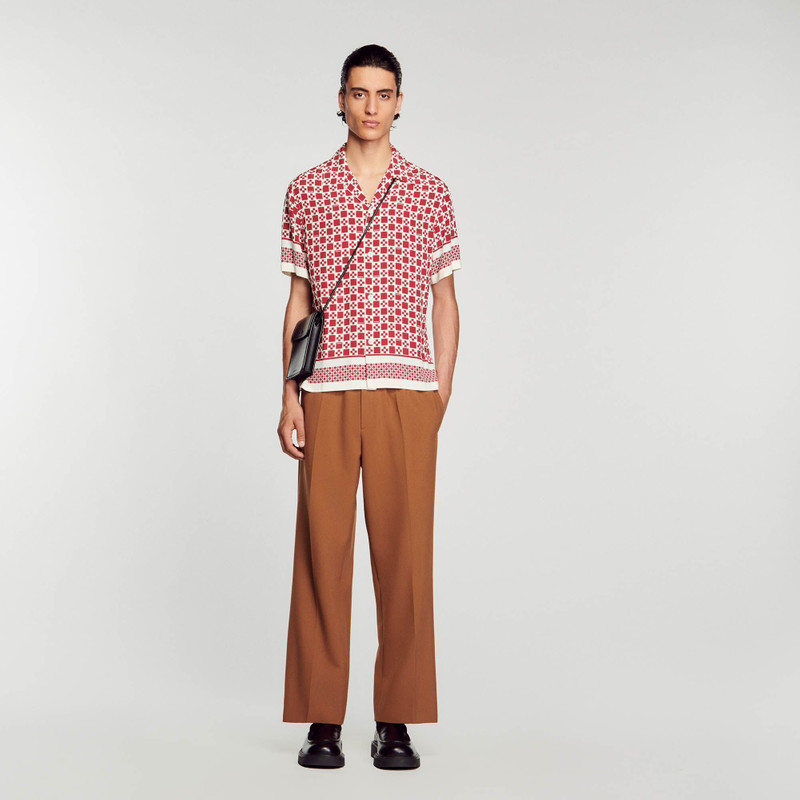Sandro SHORT-SLEEVE SQUARE CROSS SHIRT outlook