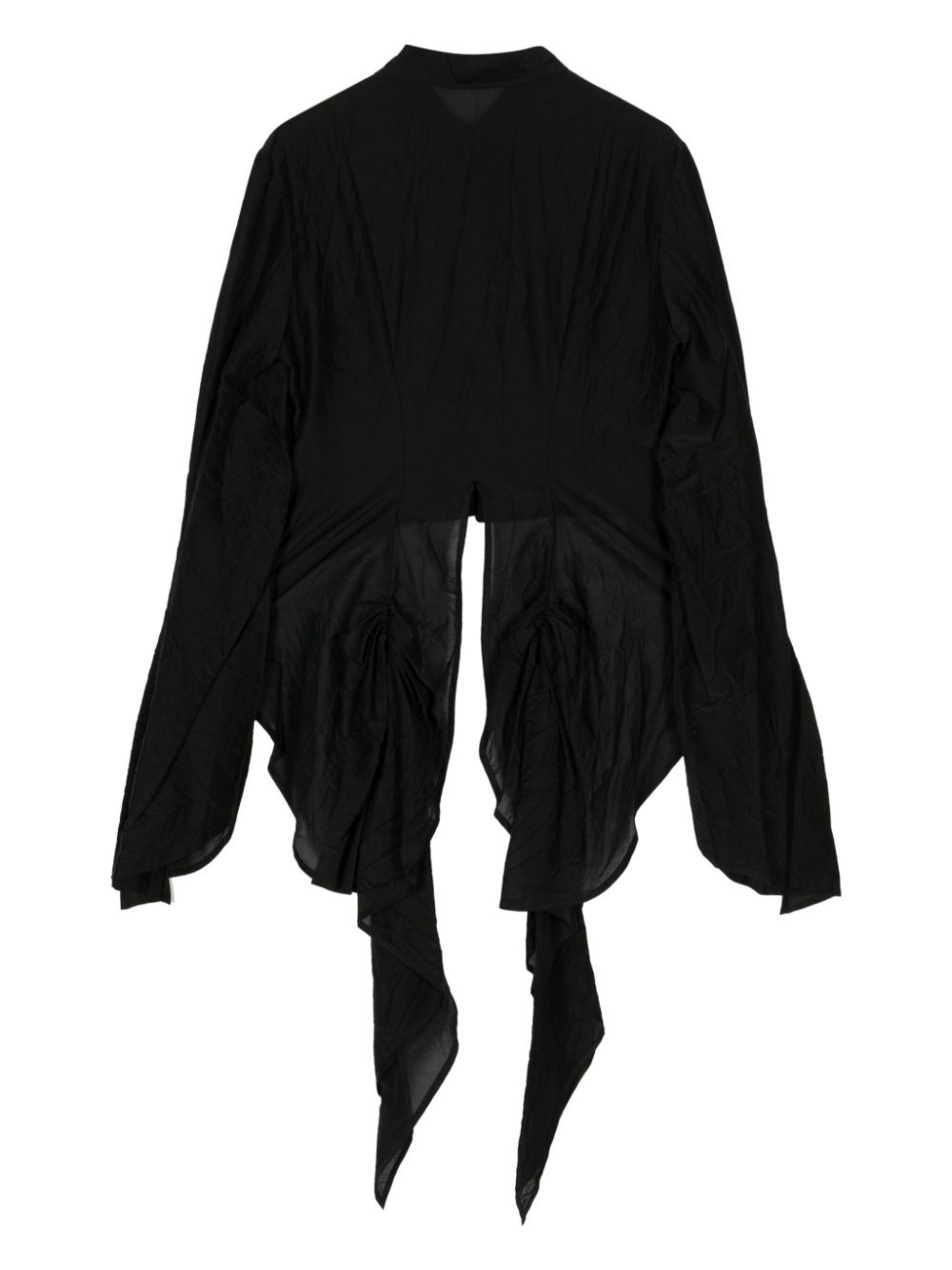 asymmetric cotton-silk shirt - 2