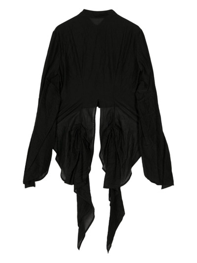 Yohji Yamamoto asymmetric cotton-silk shirt outlook