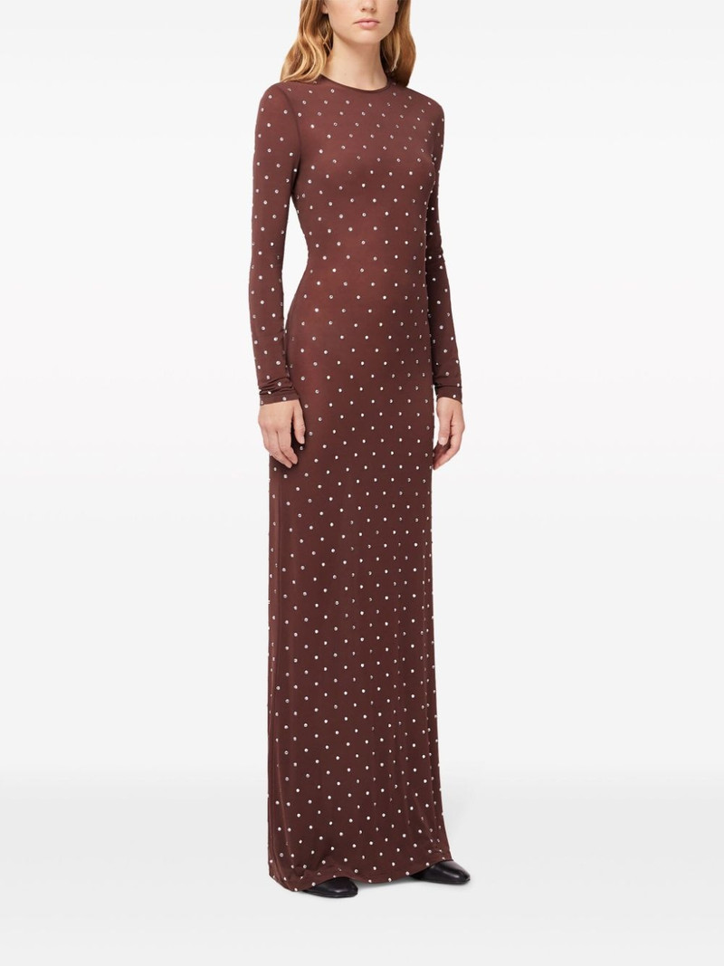 rabanne crystal-embellished long-sleeve dress outlook