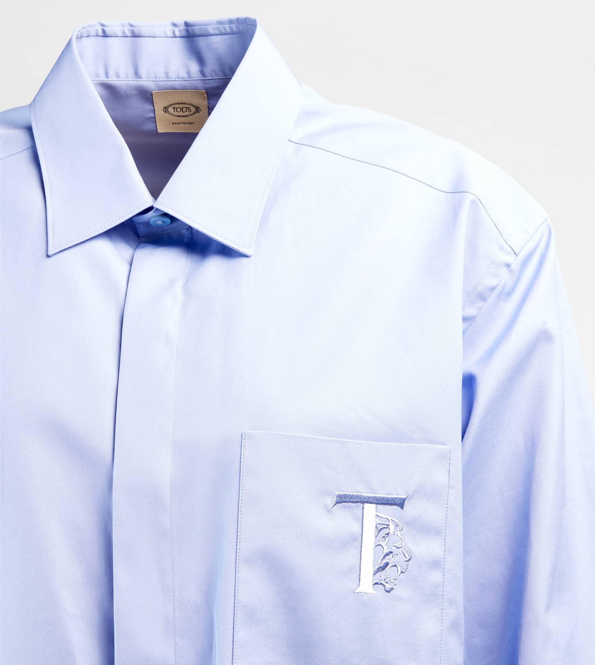 SHIRT IN COTTON - LIGHT BLUE - 5
