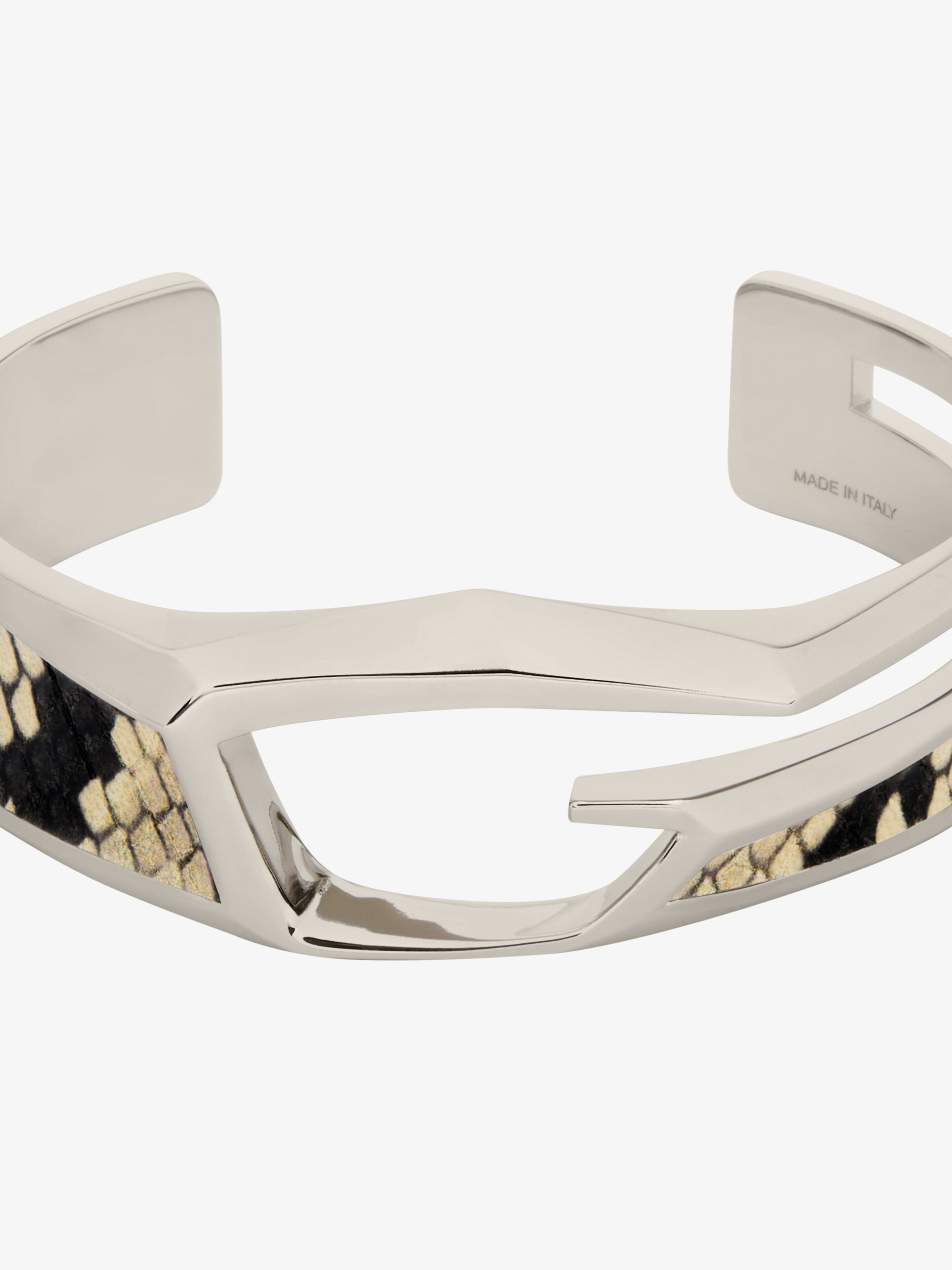 GIV CUT BRACELET IN METAL AND LEATHER - 2