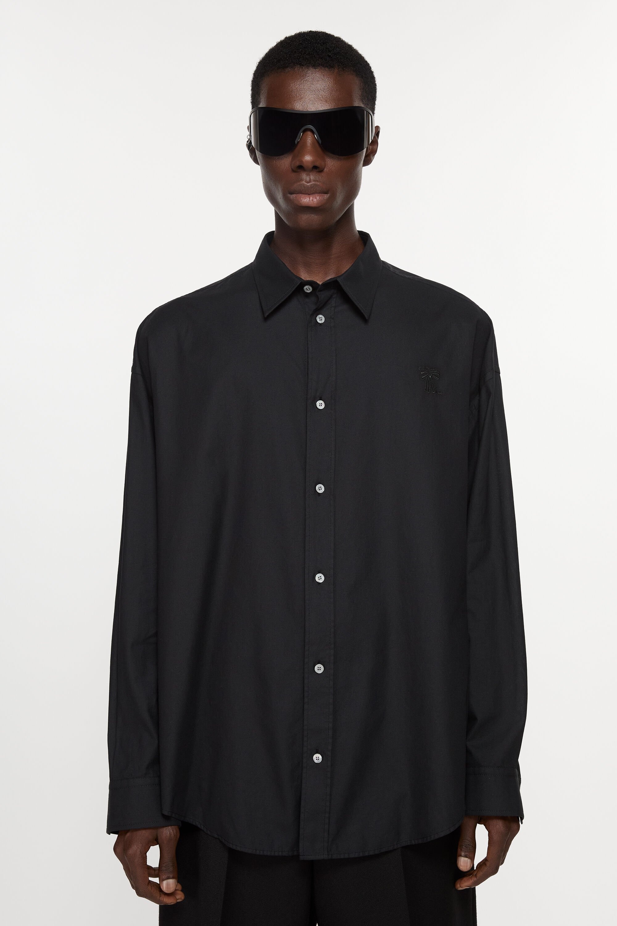 Button-up shirt - Black - 2