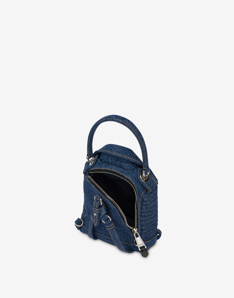 MINI DENIM BIKER BACKPACK 3