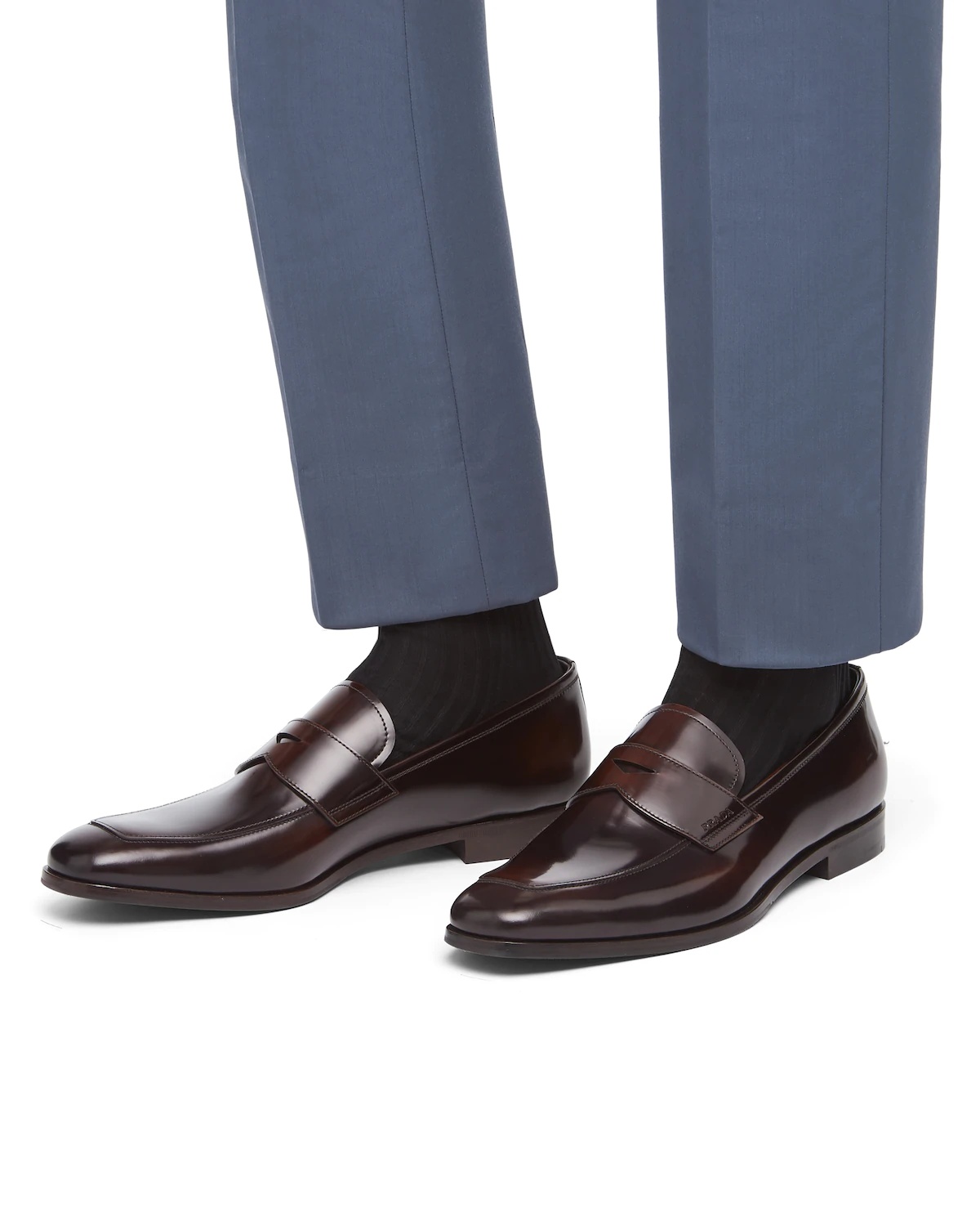 Brushed leather loafers - 5