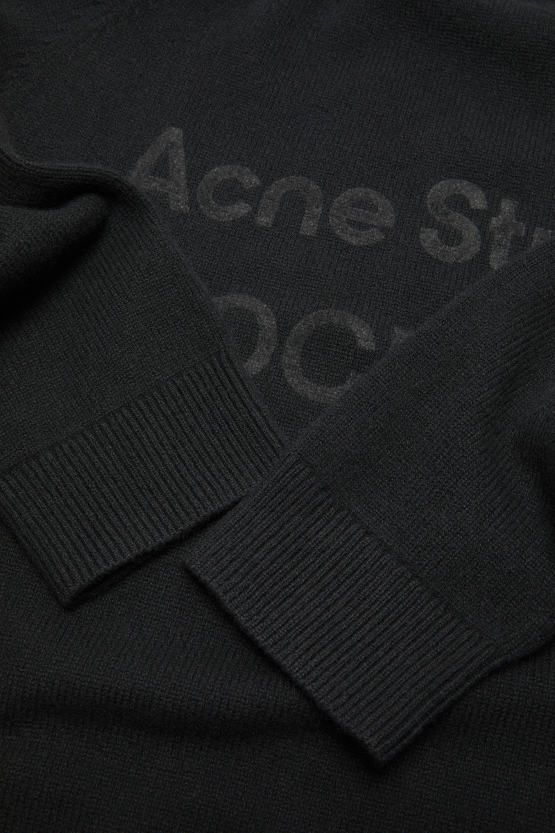 Wool logo jumper - Black/black 5
