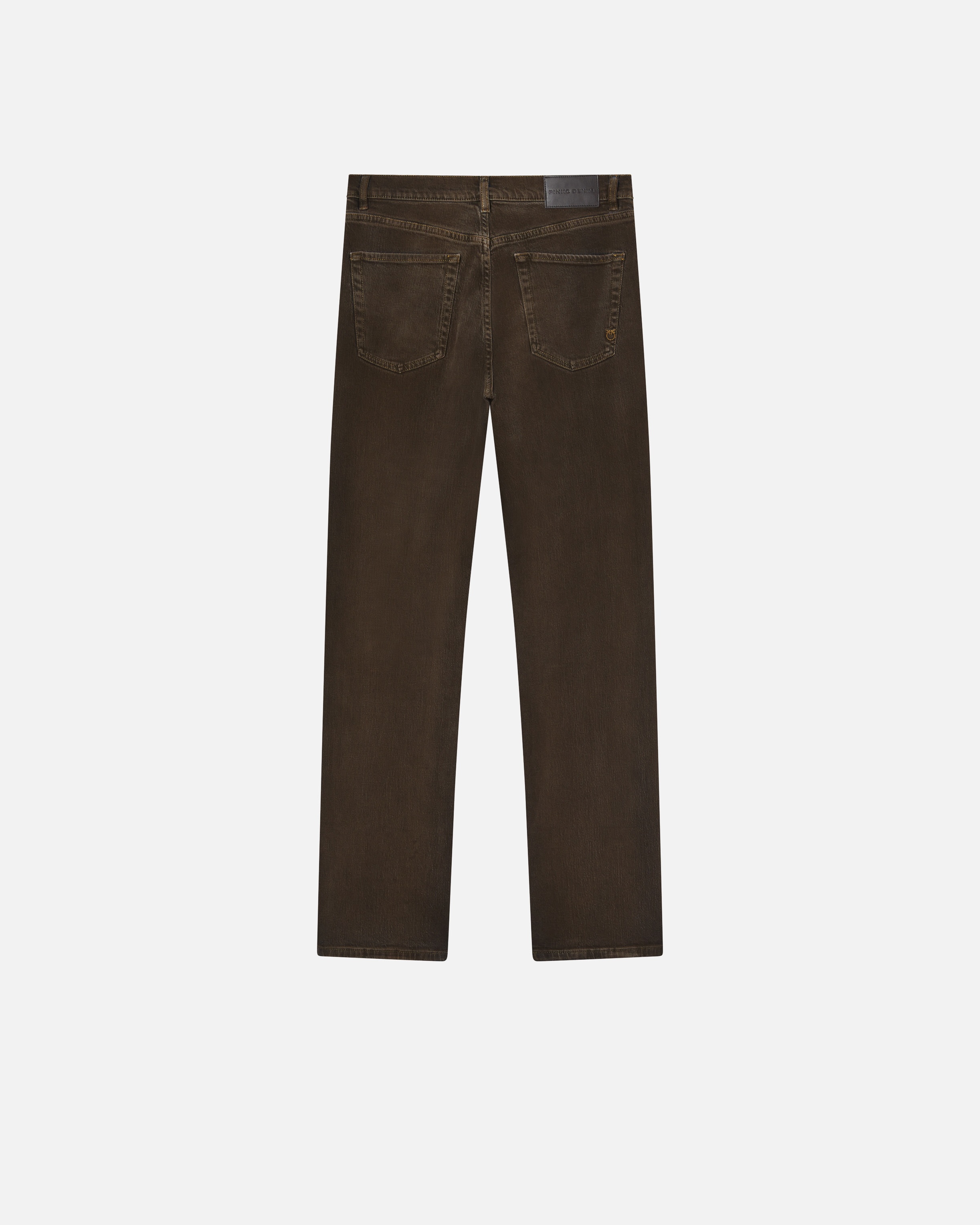 STRAIGHT DENIM JEANS WITH BROWN SPRAY - 6
