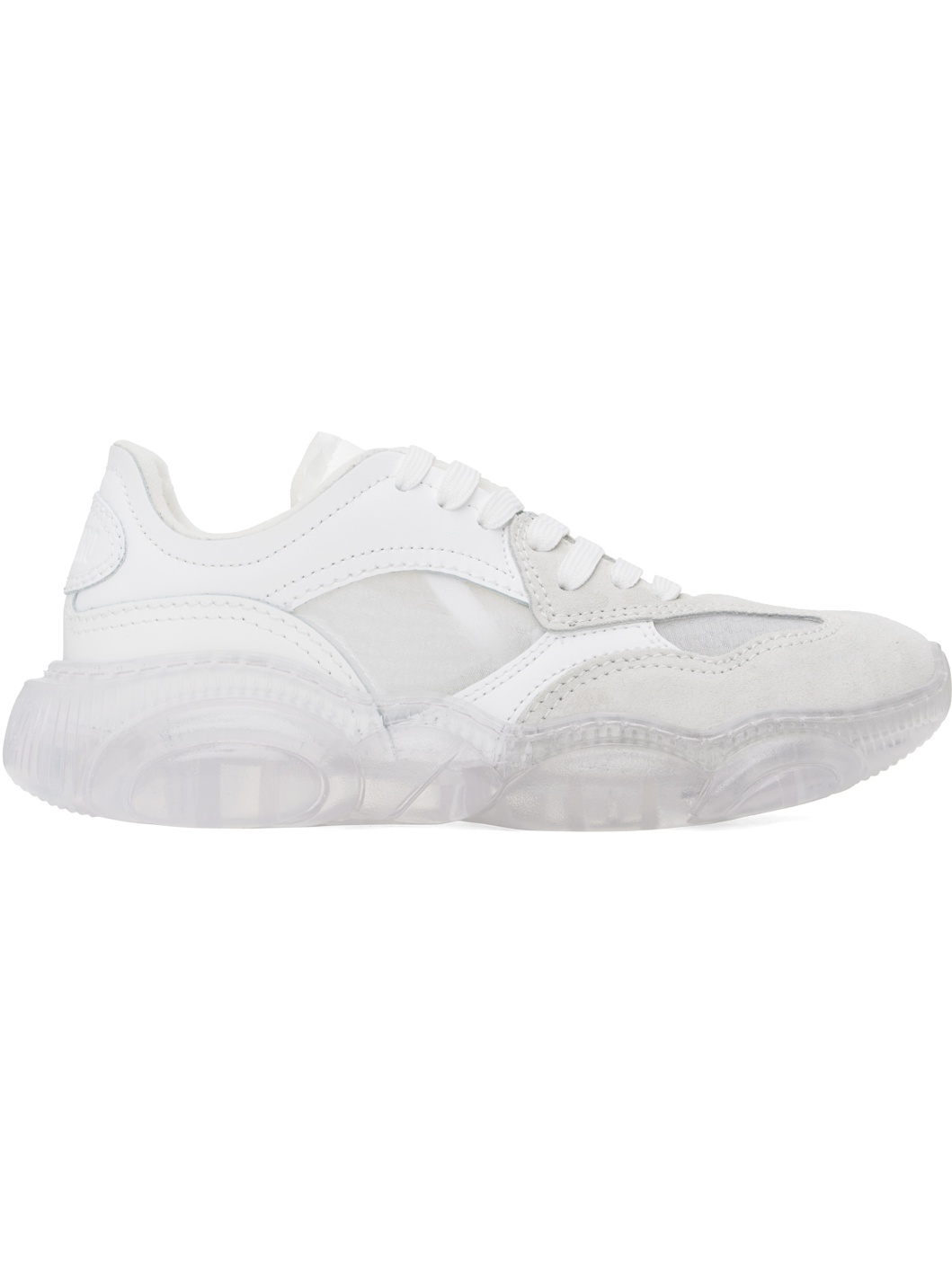 White & Gray Teddy Sneakers - 1