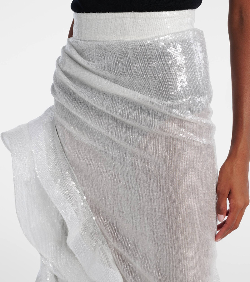 Hymn ruffled sequined midi skirt 4