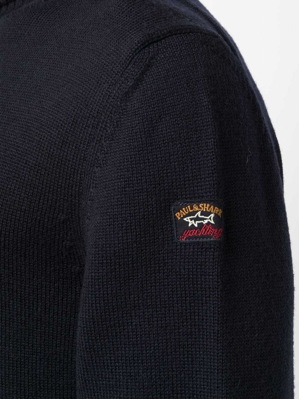 logo-patch roll-neck jumper - 5