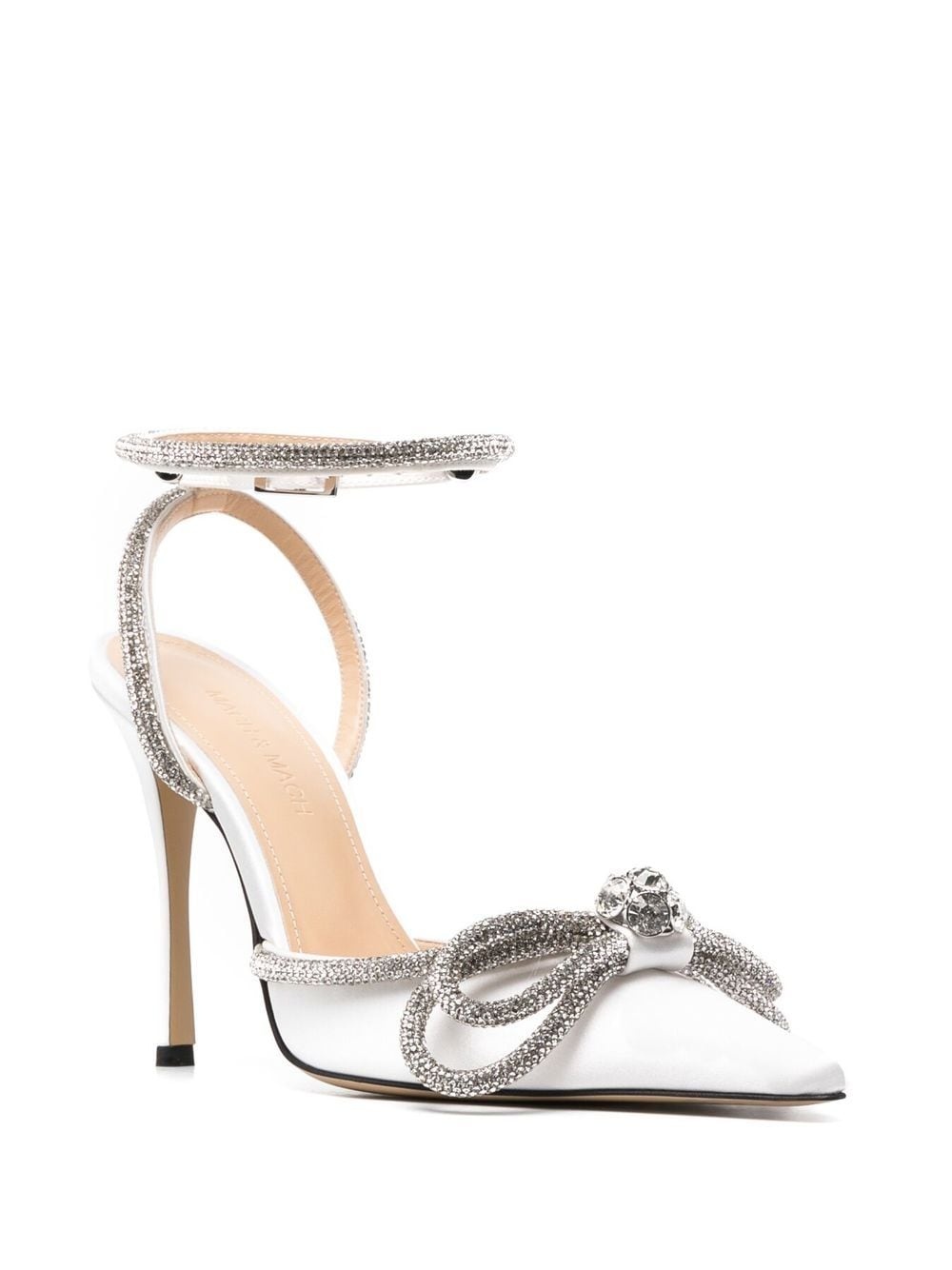 Double Bow 115mm satin pumps - 2