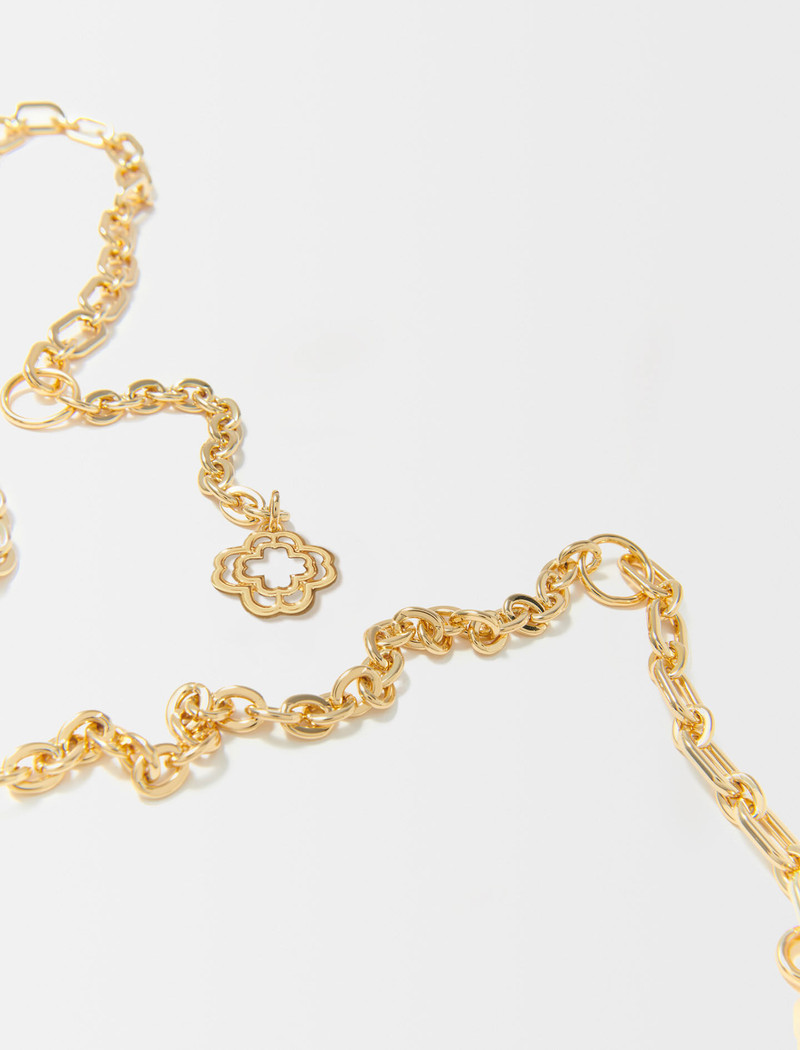 maje Clover logo chain belt outlook