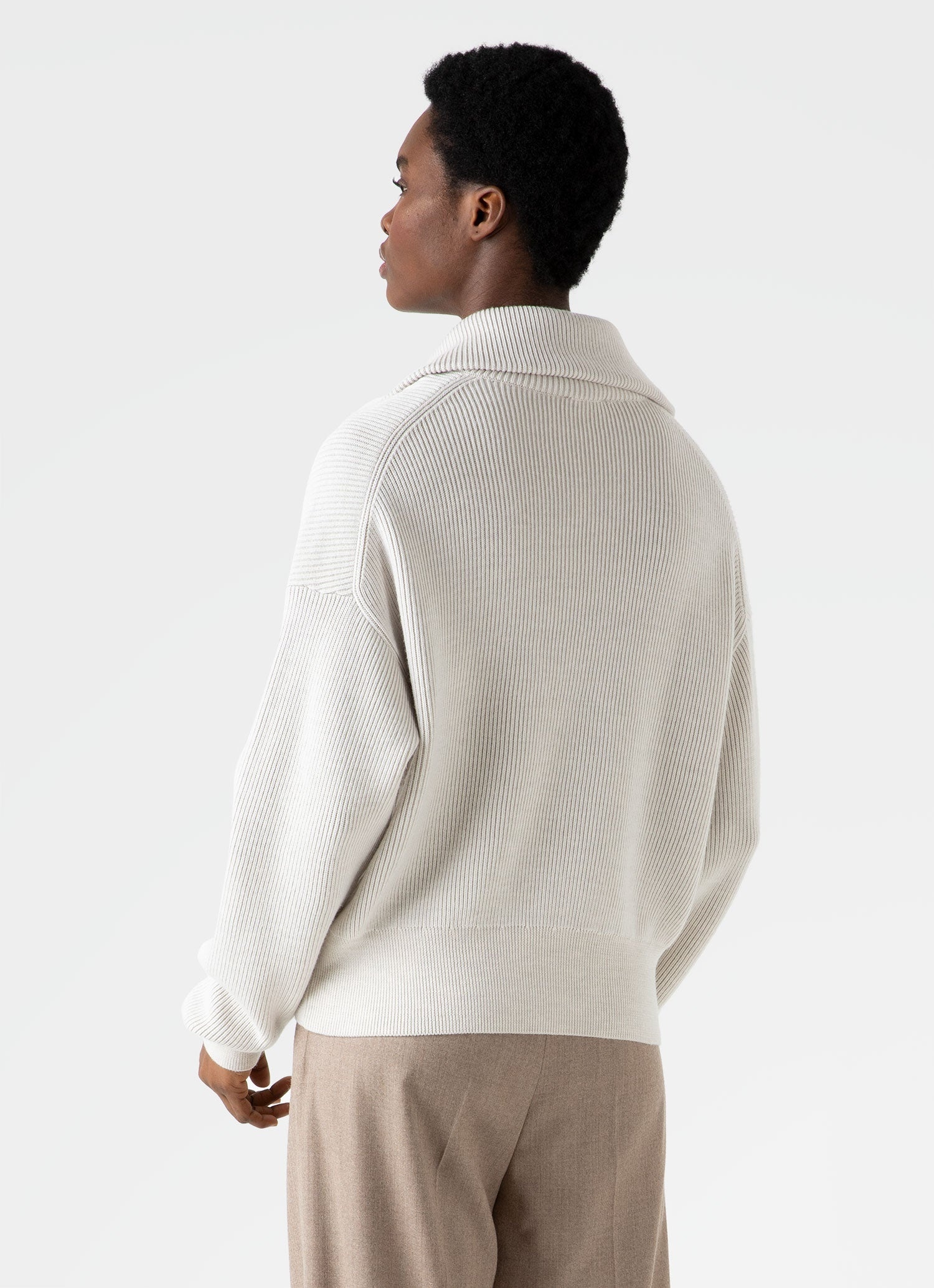 Ribbed Half Zip Jumper - 4