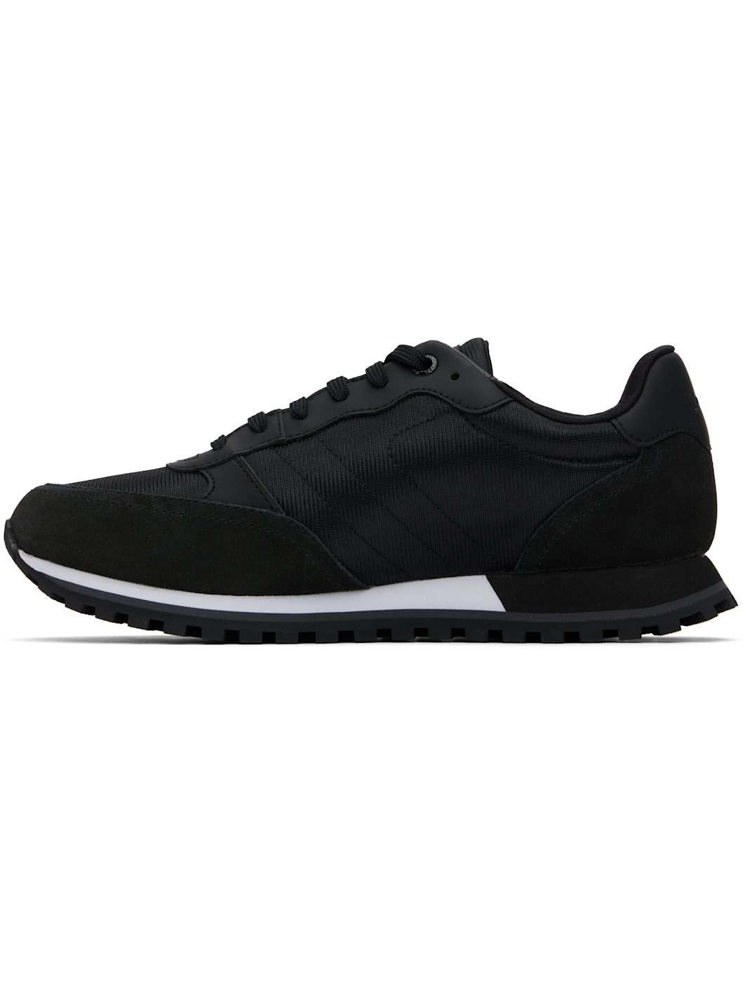 Black Mixed-Material Sneakers - 3