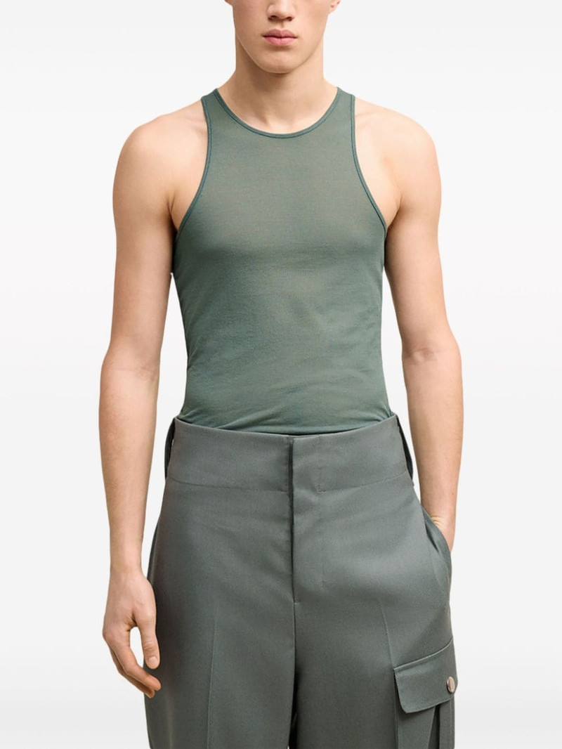 logo-embroidered tank top 5
