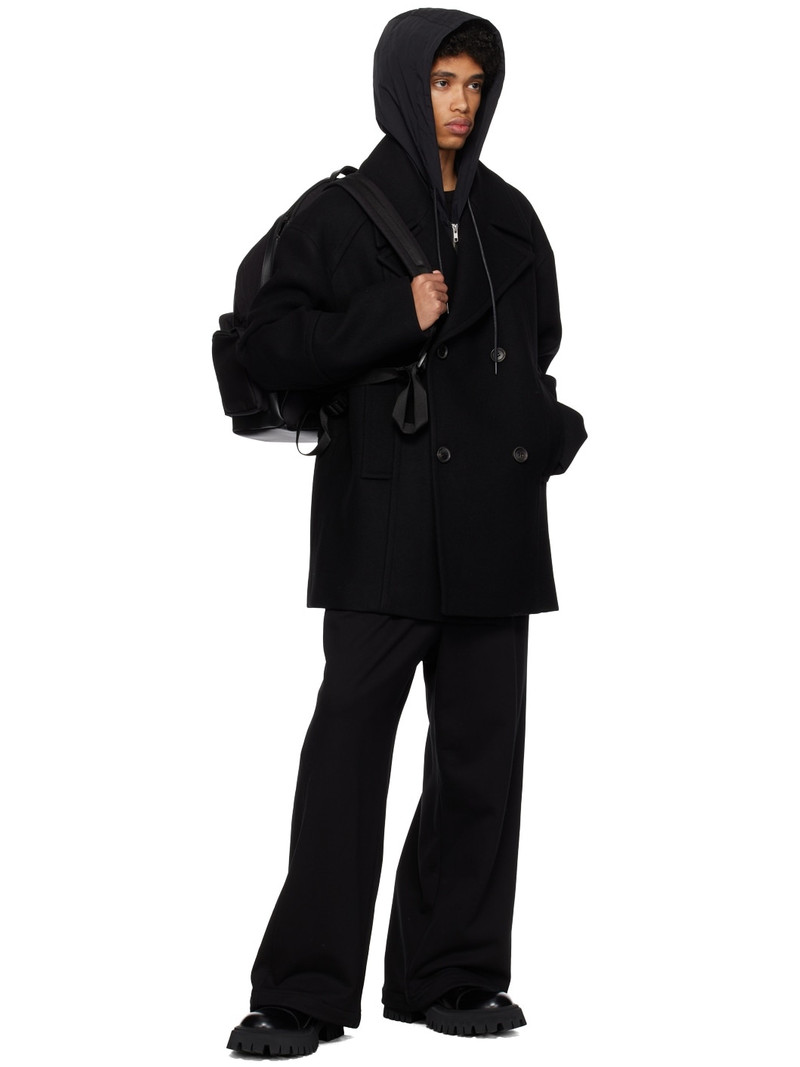 JUUN.J Black Double-Breasted Coat outlook