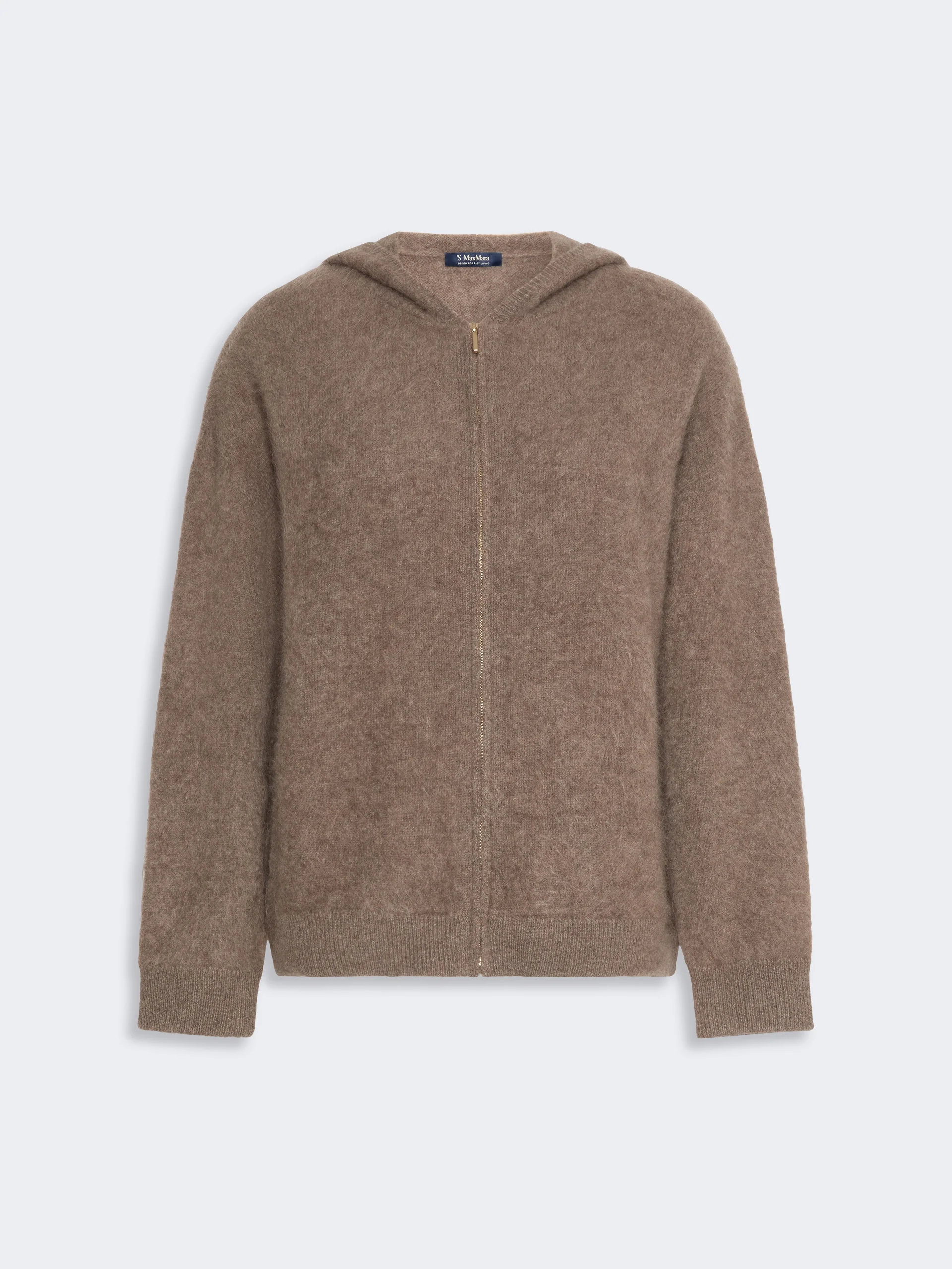 ANNE Brushed yak yarn cardigan - BEIGE - 1