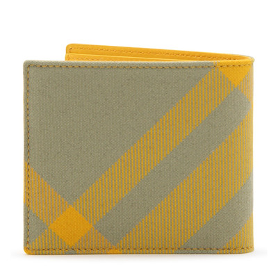 Burberry hunter leather check bifold wallet outlook