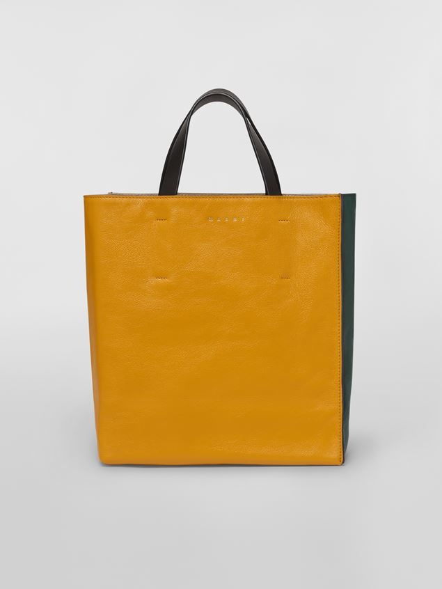 YELLOW AND GREEN MUSEO SOFT BAG IN TUMBLED CALFSKIN - 1