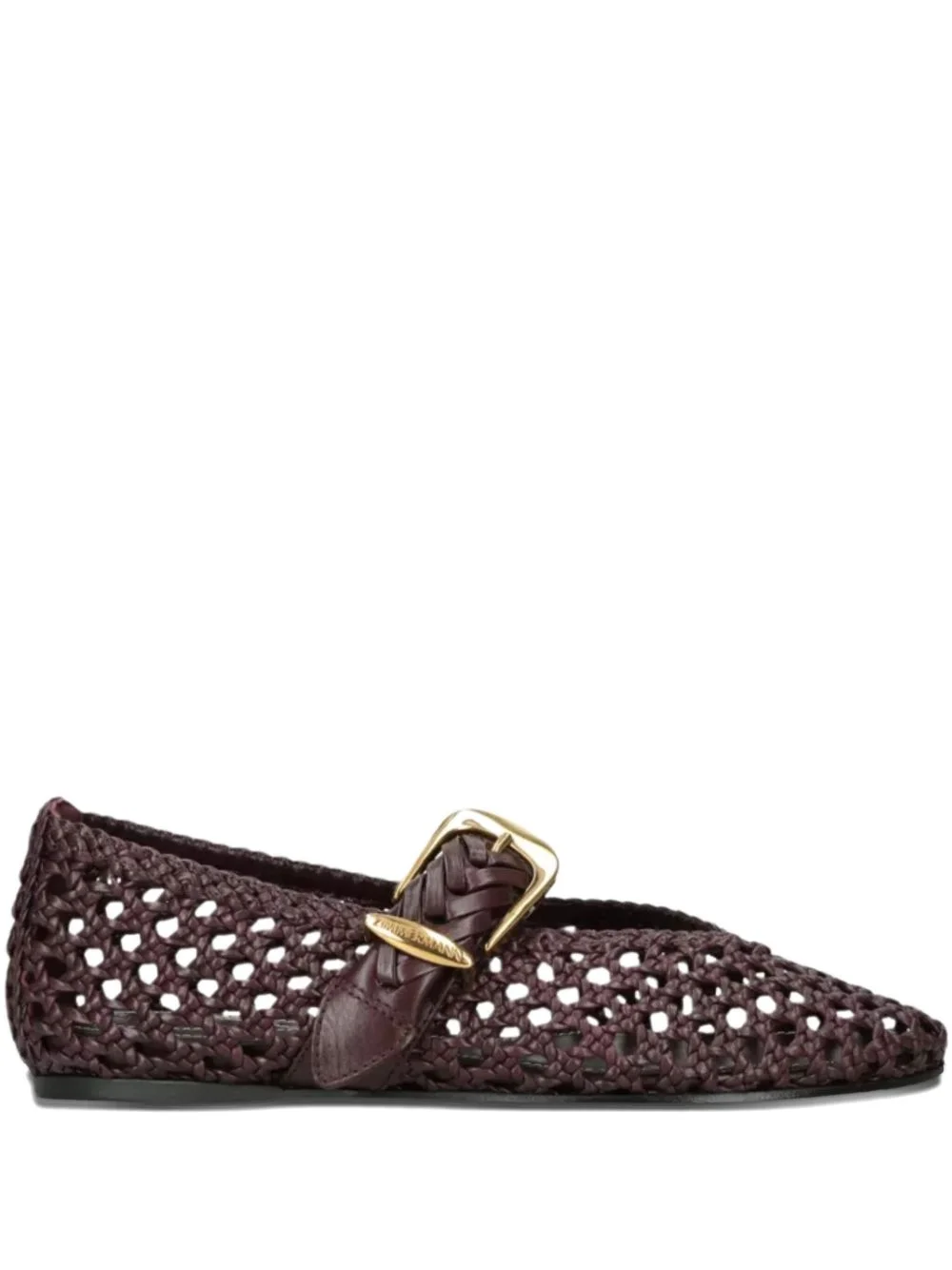 Helix woven buckle ballet flats - 1