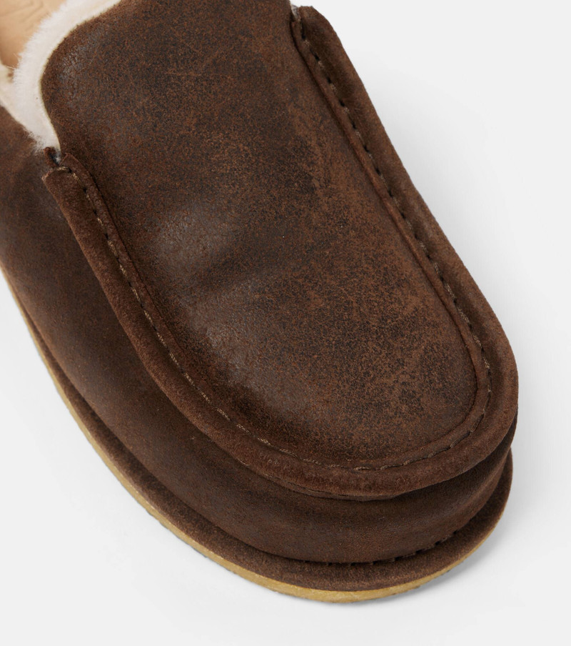 Shearling-lined suede mules 5