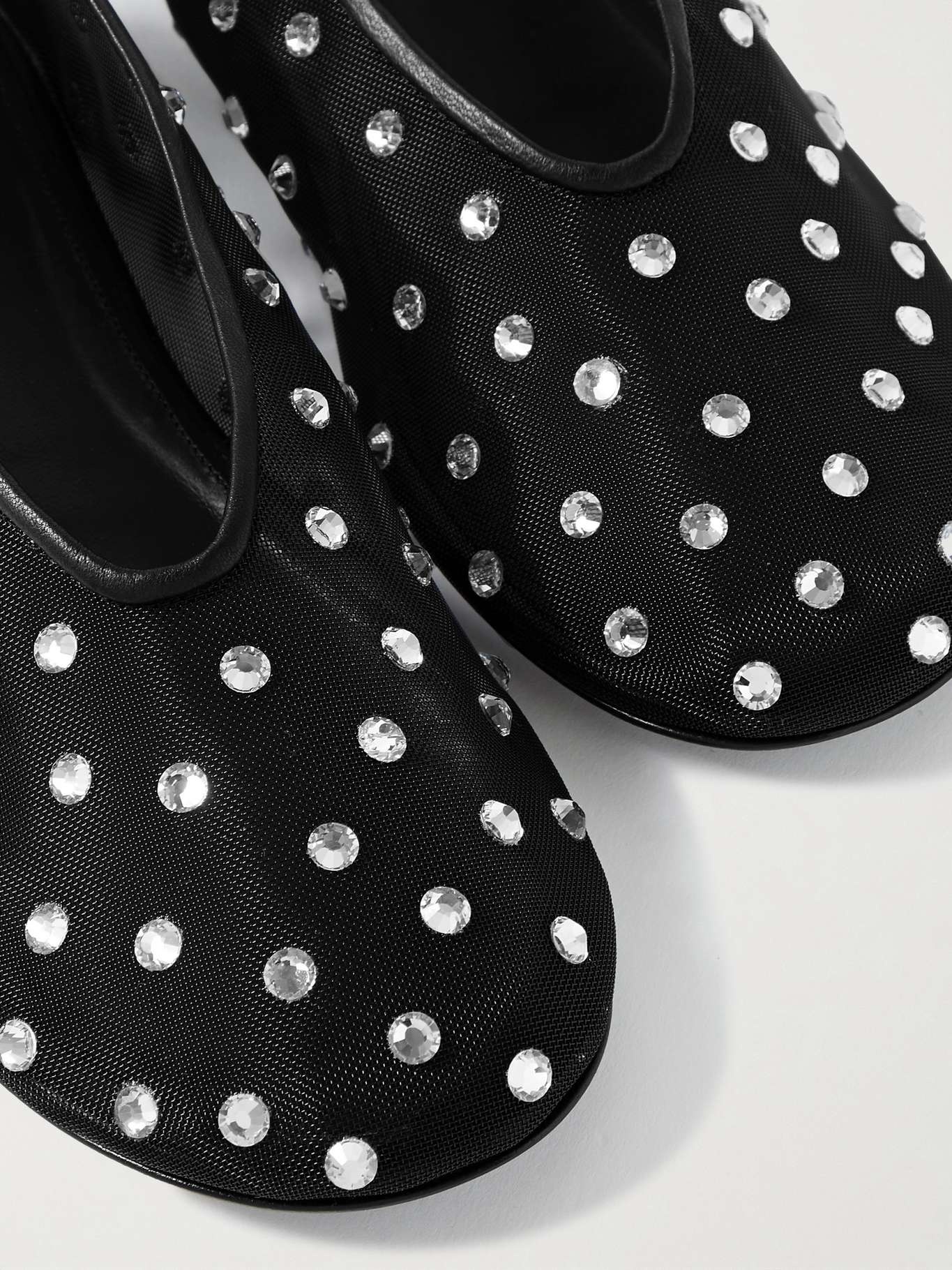 KHAITE Marcy crystal-embellished mesh ballet flats | REVERSIBLE