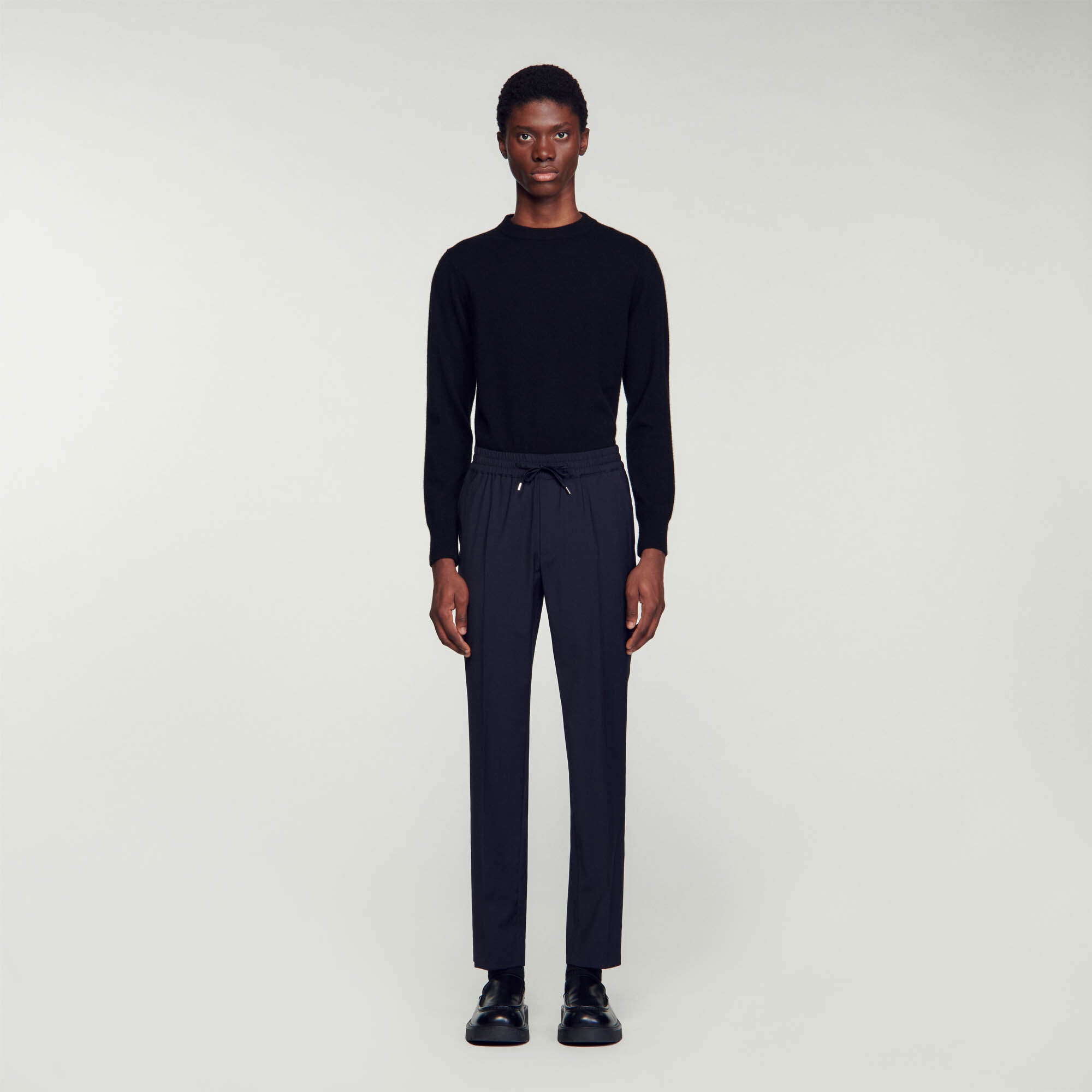 ELASTICATED STRAIGHT-LEG PANTS - 3
