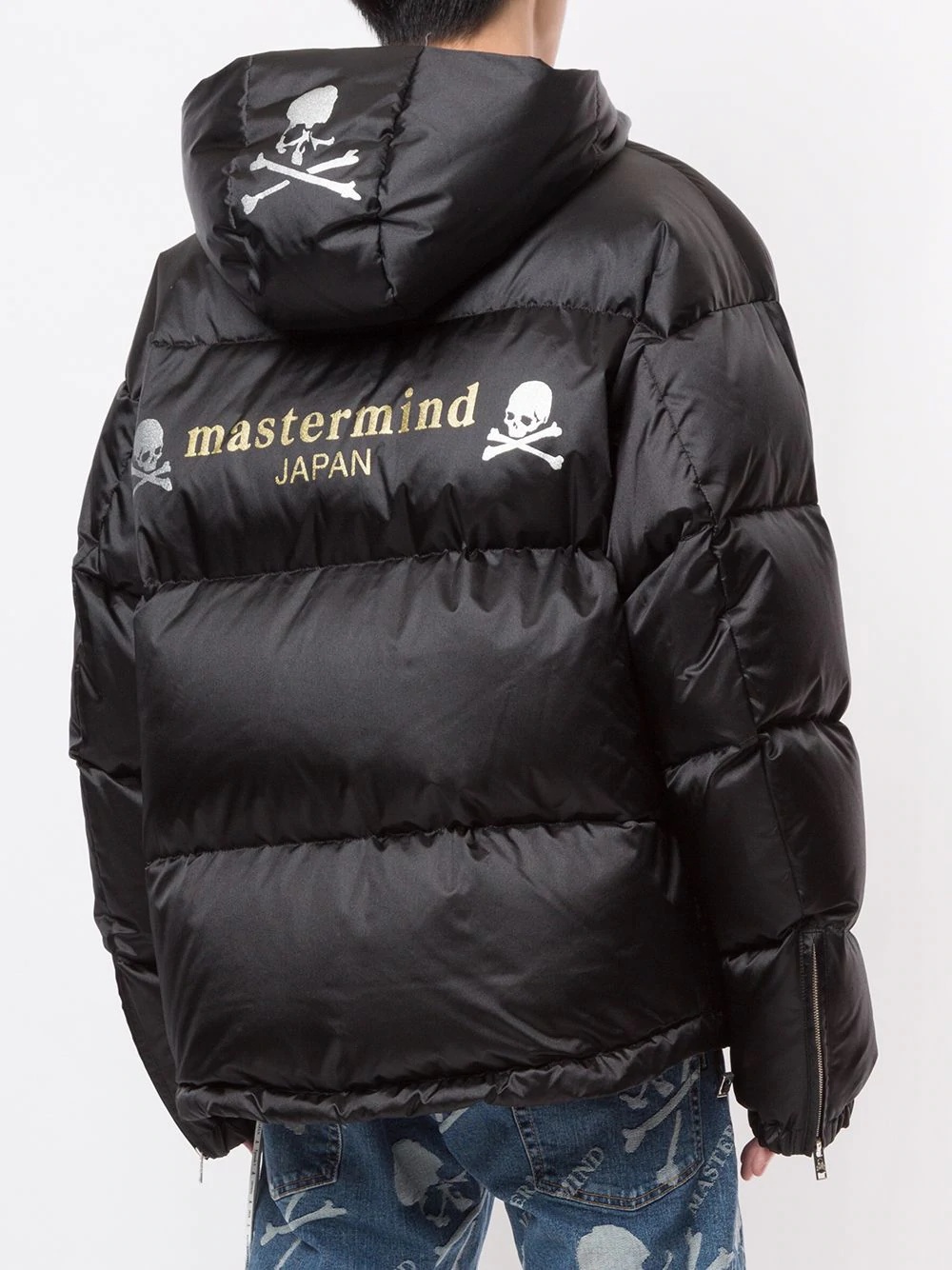 logo-print puffer jacket - 4