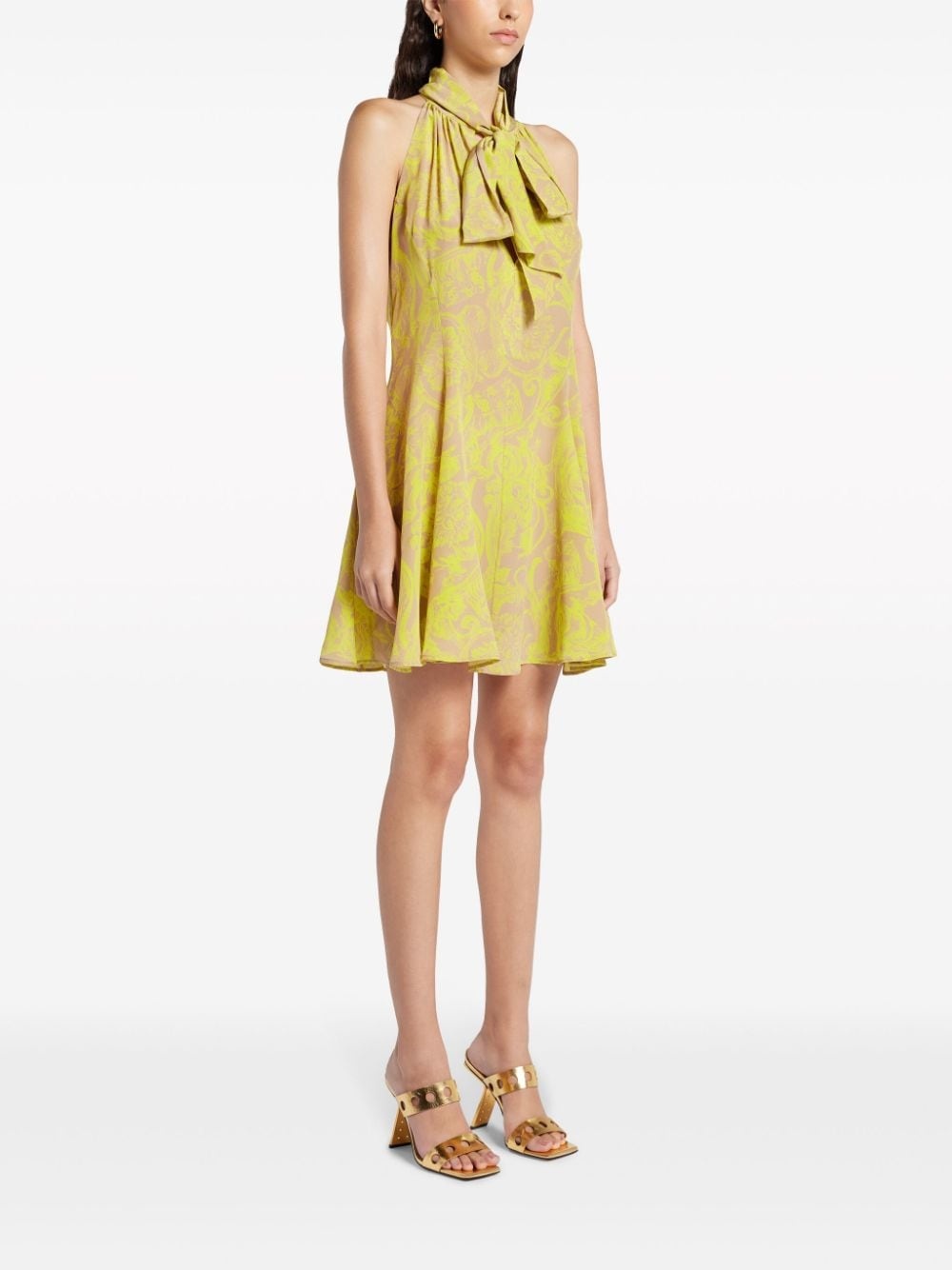 Barocco silk minidress - 3