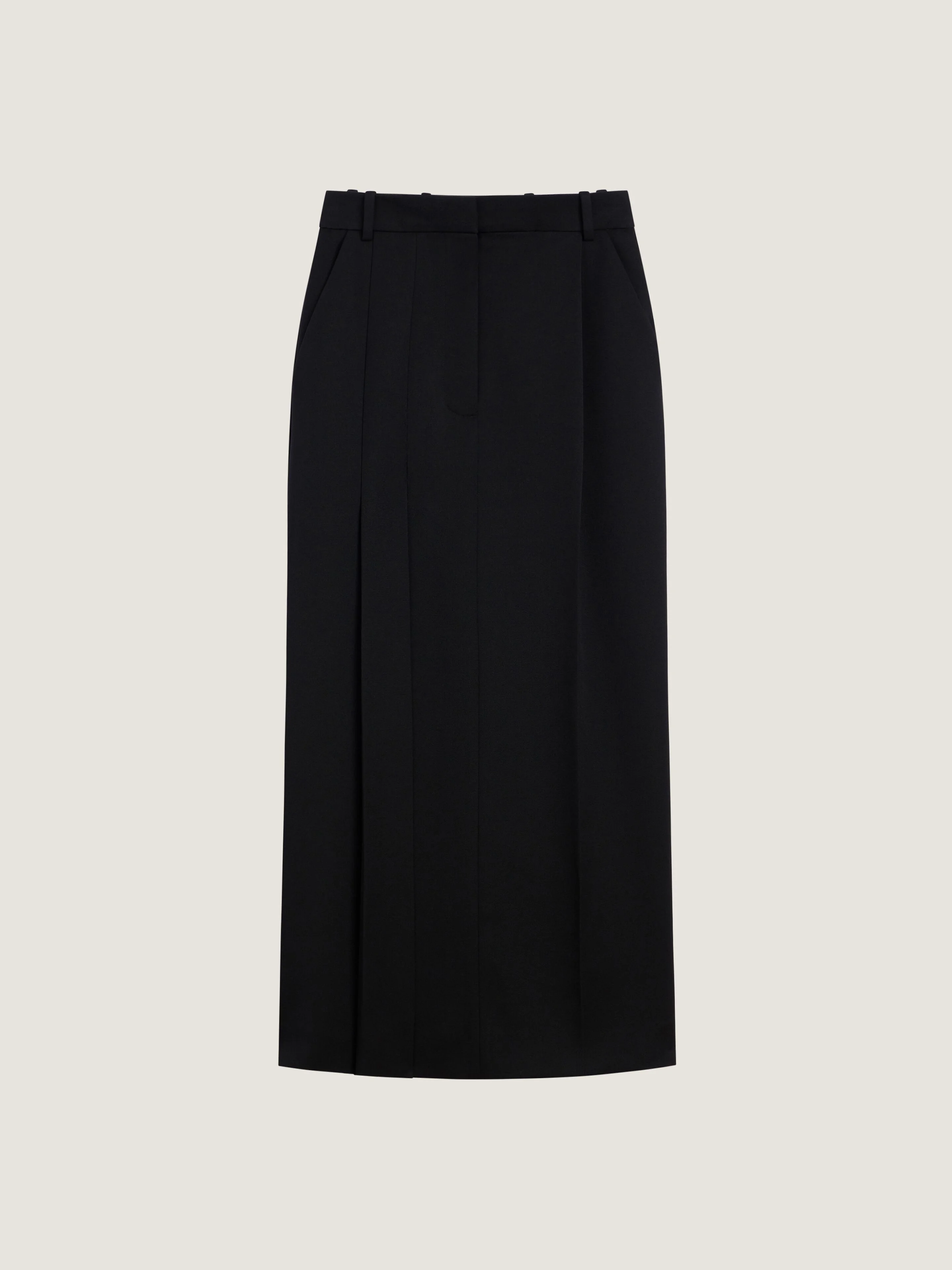 SLASHED MIDI SKIRT IN WOOL - 1