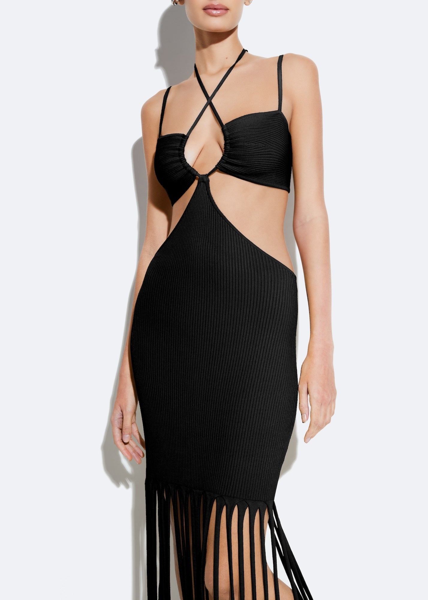 Matte Viscose Cut Out Dress - 4