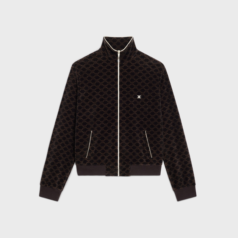 ZIPPED TRIOMPHE VELORS JERSEY SWEATSHIRT 1